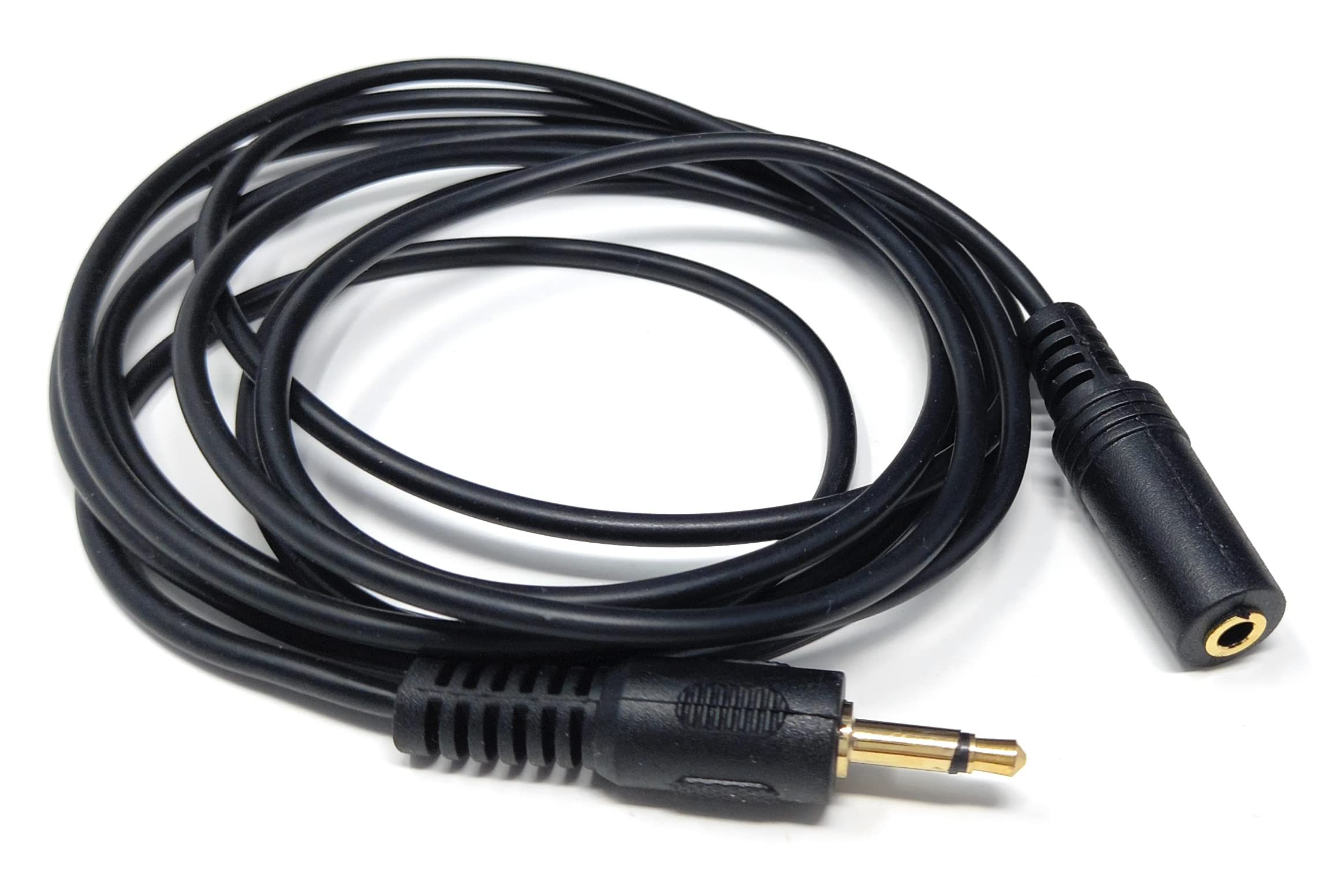 3.5mm Mono Jack to 3.5mm Socket Extension Cable Gold Connectors, Male Plug to Female Socket