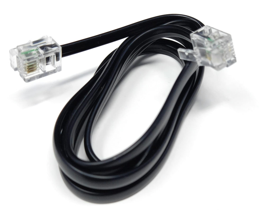DRUT RJ11 to RJ11 Telephone Landline Cable ADSL (6P4C) Flat Lead High Speed BT Internet Broadband Male to Male Router, Modem, Phone Extension Wire