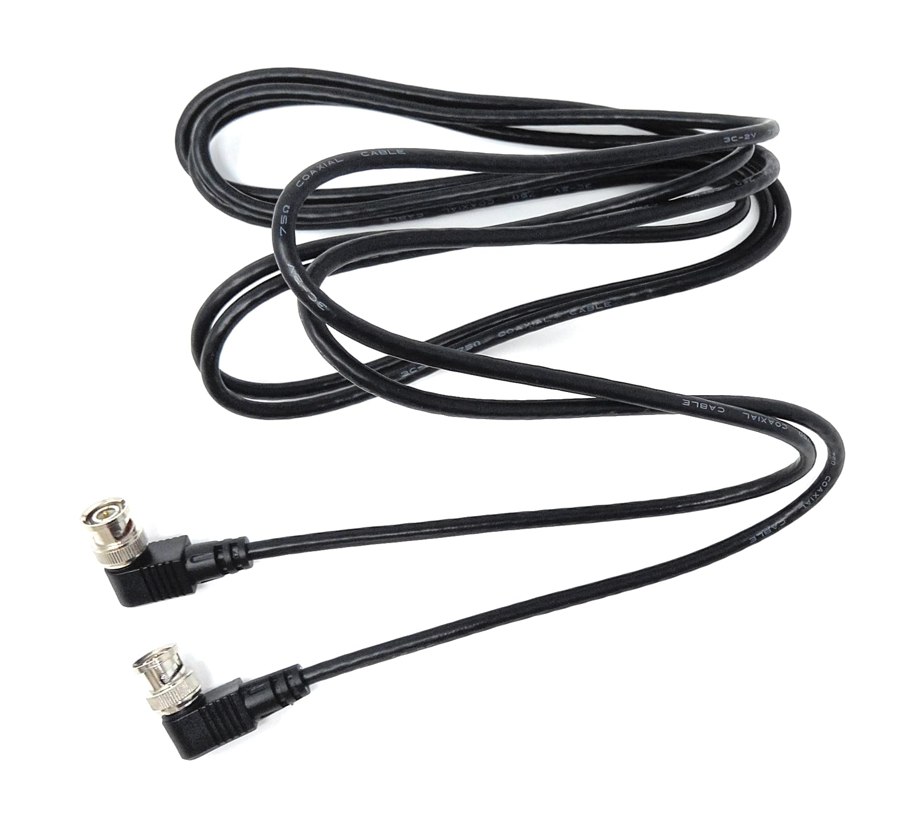 DRUT BNC Male to Male Right Angle Coaxial HD Video Audio Cable RG59 75ohm for CCTV, Camera Monitor, Radio Antenna Lead