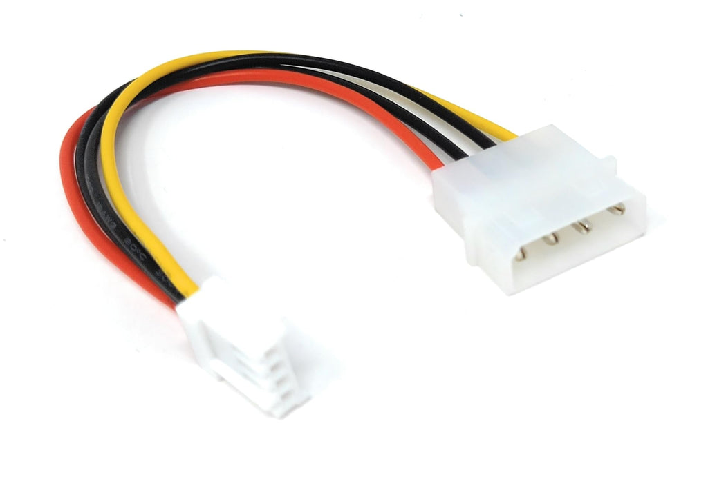 17cm 4 Pin Molex to 4 Pin Floppy Drive Power Connector Power Cable 0.6ft
