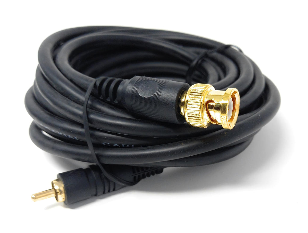 DRUT BNC to RCA Phono Plug CCTV Cameras Coax Male to Male 75R Video Cable Lead