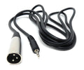 DRUT 3.5mm Stereo Jack to XLR Male Cable – 2m Audio Lead – PC, Laptop, MP3, Smartphone to Mixer, Speaker & Amplifier Connection Cord – Durable Stereo to XLR Adapter Wire