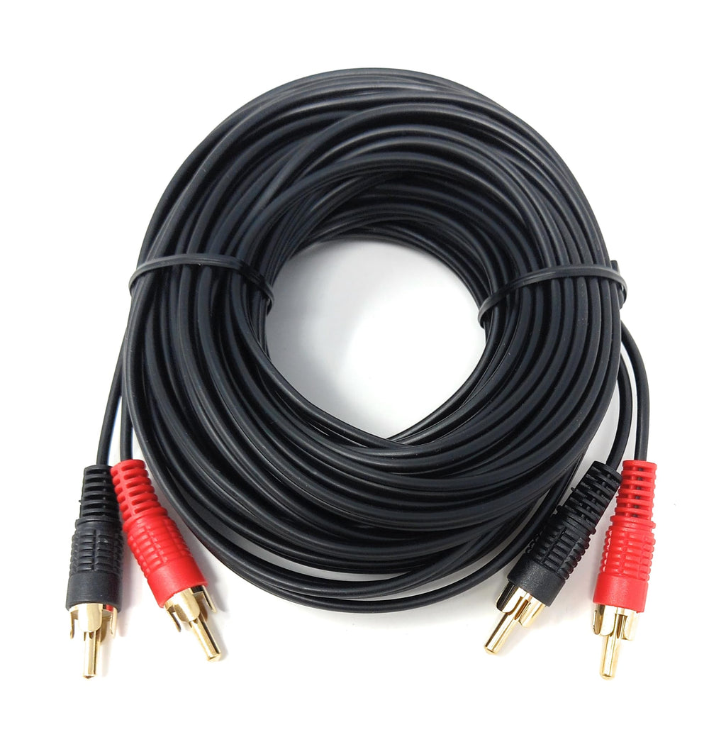 DRUT RCA to RCA Phono Twin Jack to Jack Stereo Audio Cable Lead Cord Compatible With CD/DVD/Amplifier/Hifi/DJ Mixer/Turntable
