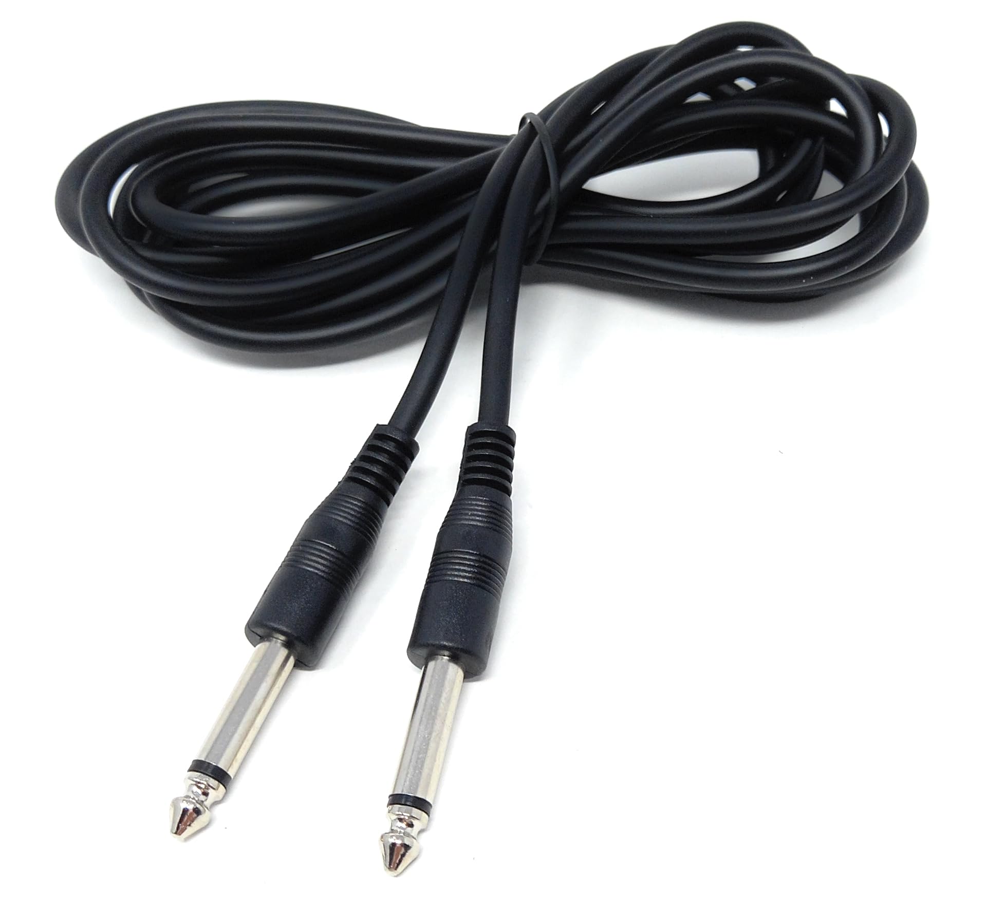 DRUT 6.35mm 1/4" TS Mono Jack to Jack Plug Lead for Guitar, Amplifiers, Music Instruments, Speakers, Microphone Cable