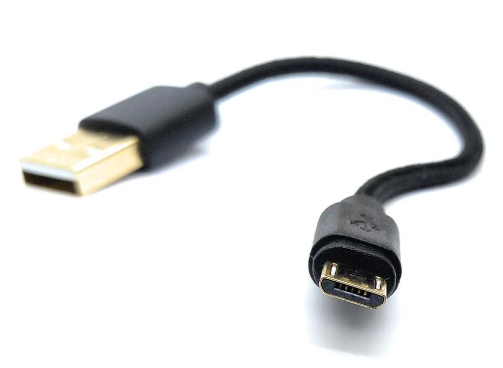 DRUT Micro USB to USB 2.0 Fast Charger Braided Cable 24AWG, A-Male to Micro B Gold Connectors Lead