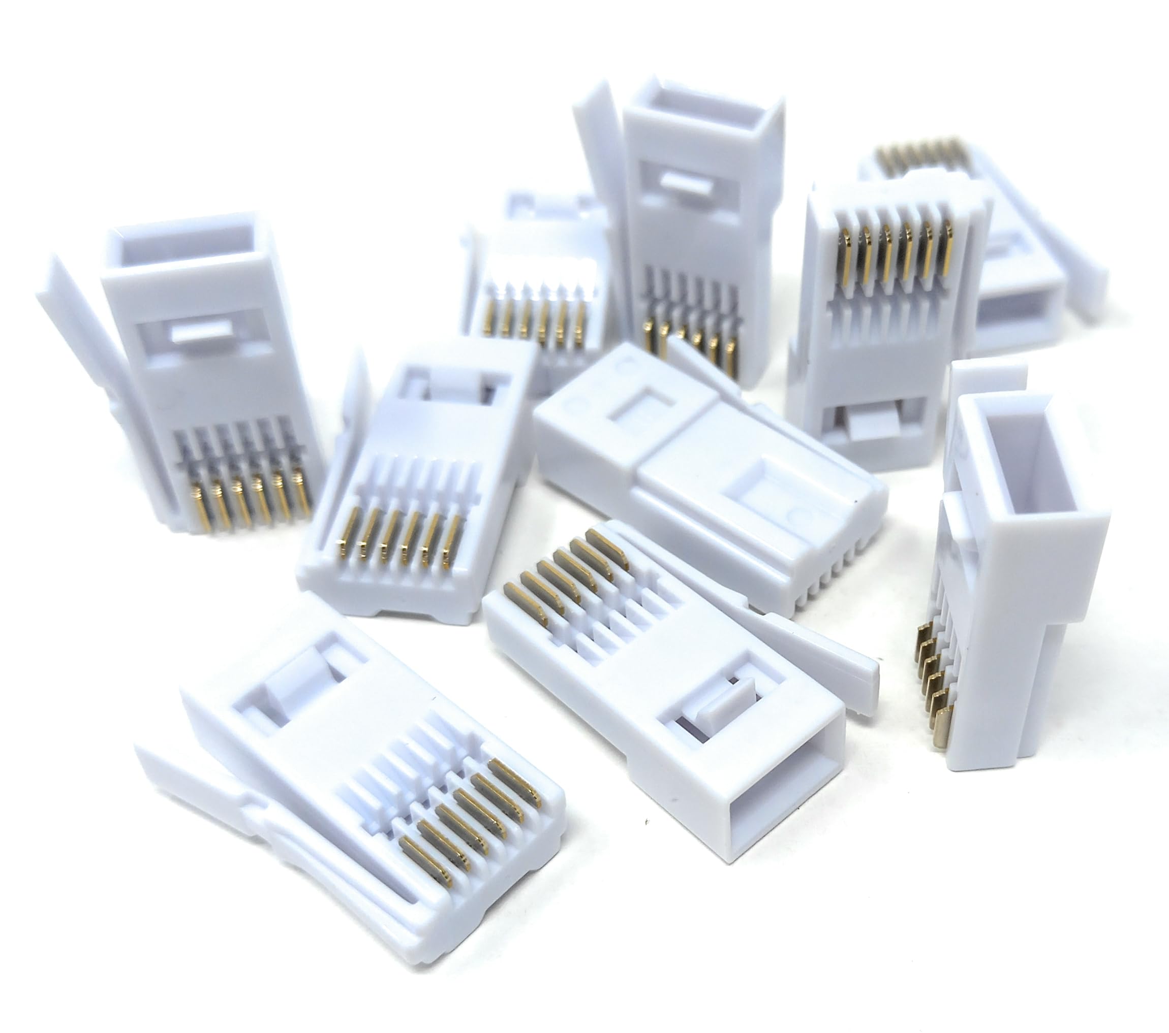 DRUT 10pcs. 6 Pin BT Telephone Cable Crimps (BT631a, 631a) 6 Wire Connector Plugs
