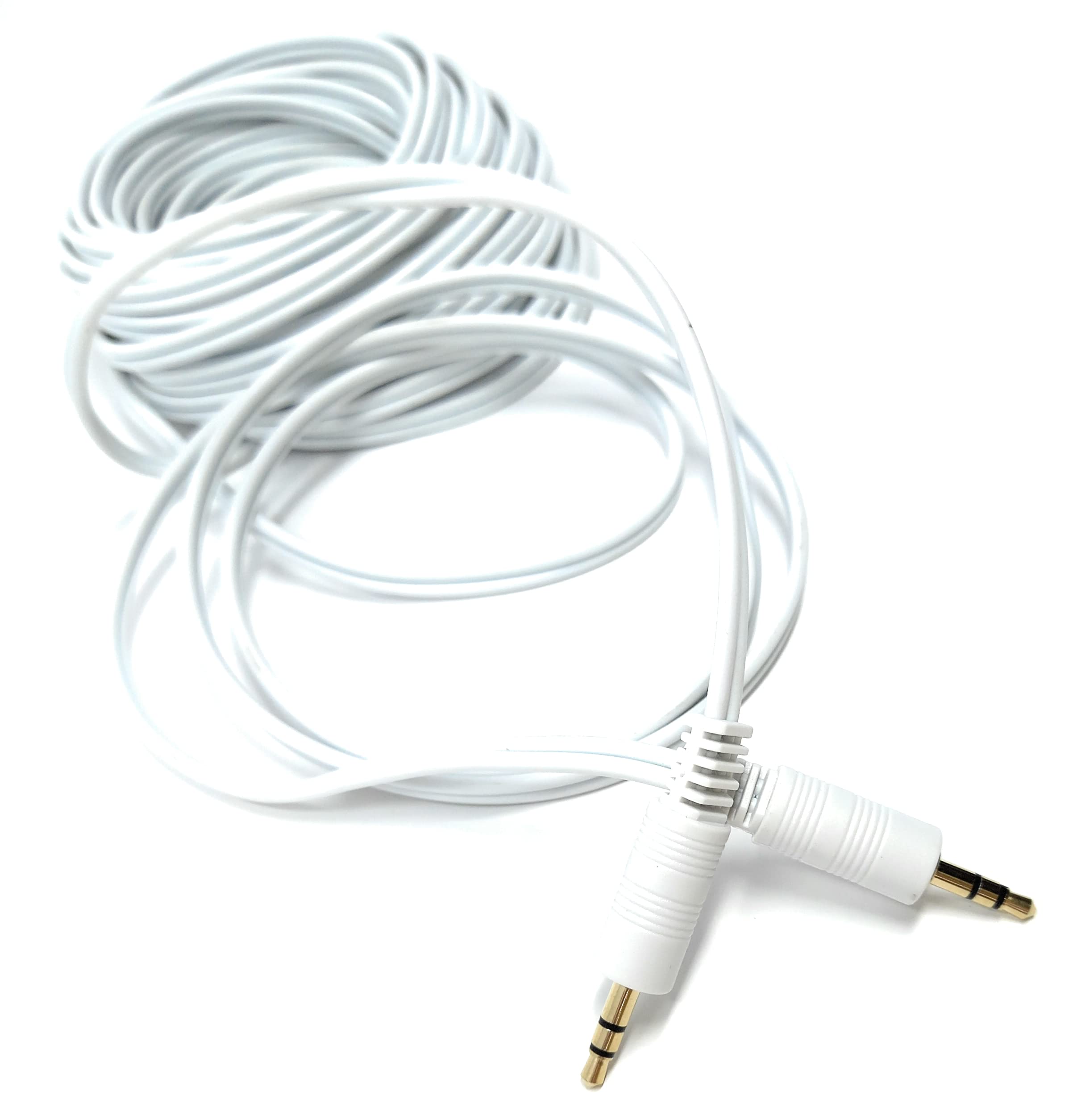 DRUT 3.5mm to 3.5mm Stereo Audio AUX Cable Gold Connectors, Small 3 pin Jack to Jack Speaker Lead