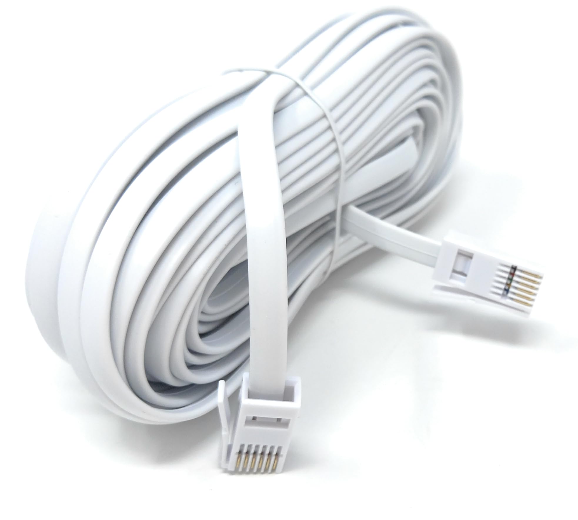 DRUT BT to BT 6 Wire (631A) Male to Male Plug Telephone Flat Cable Lead