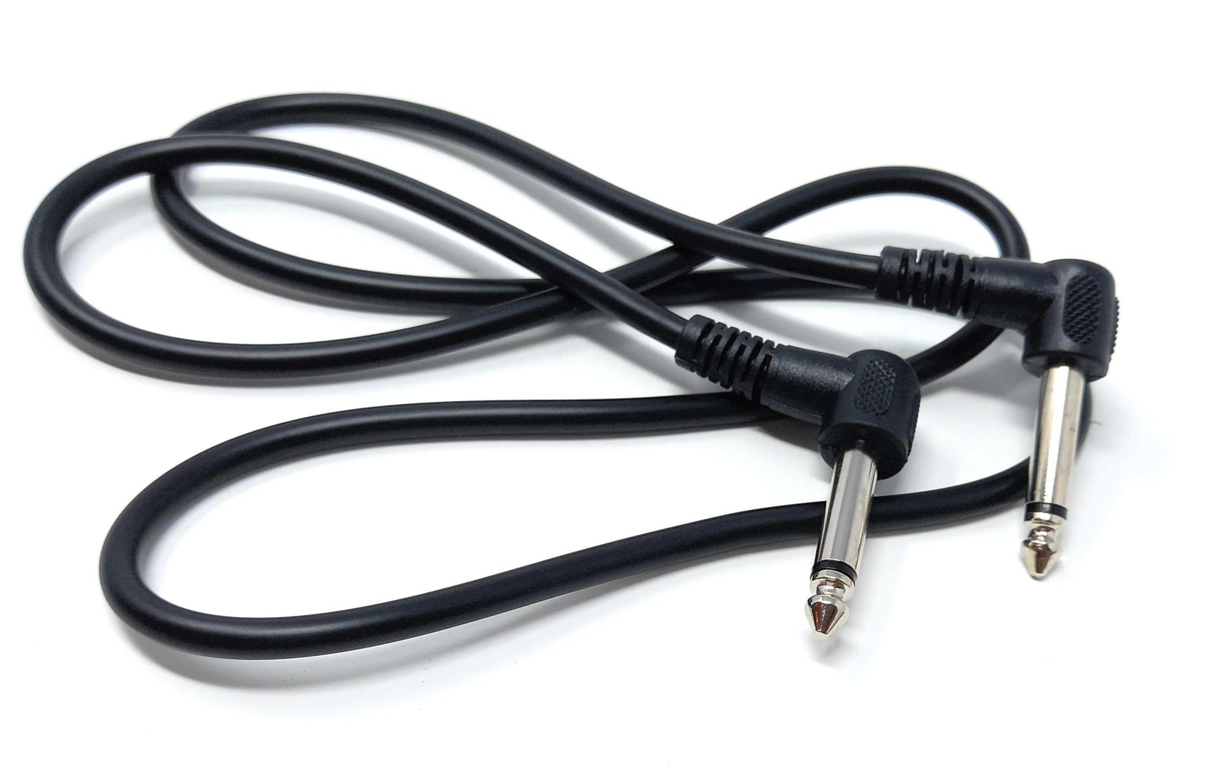 DRUT 6.35mm to 6.35mm Right Angle 90 Degree Jack Audio Mono Guitar Speaker Music Instrument Cable Lead