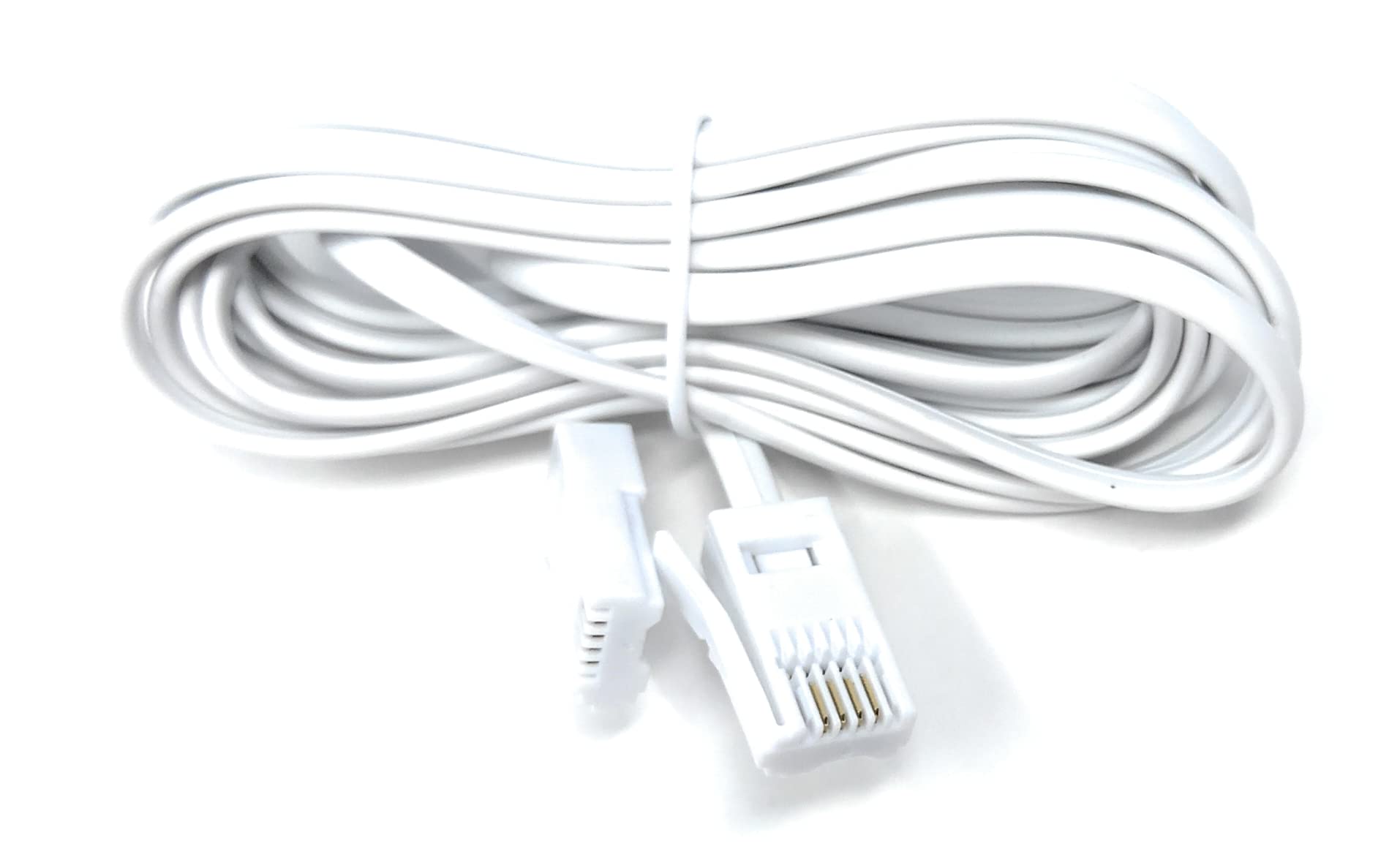 DRUT BT to BT 4 Wire 431A Male to Male Plug Telephone Flat Cable Lead