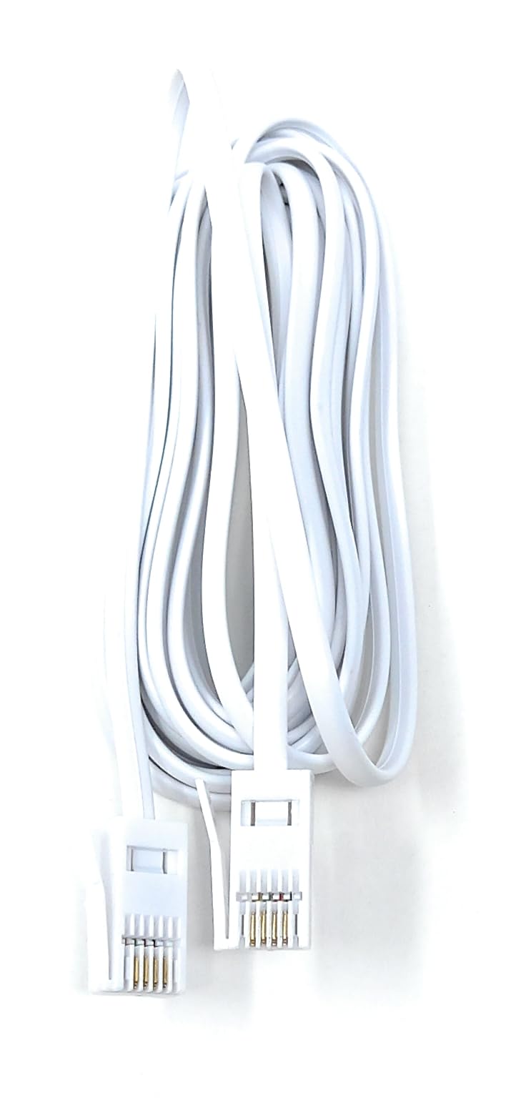 DRUT BT to BT 4 Wire 431A Male to Male Plug Telephone Flat Cable Lead