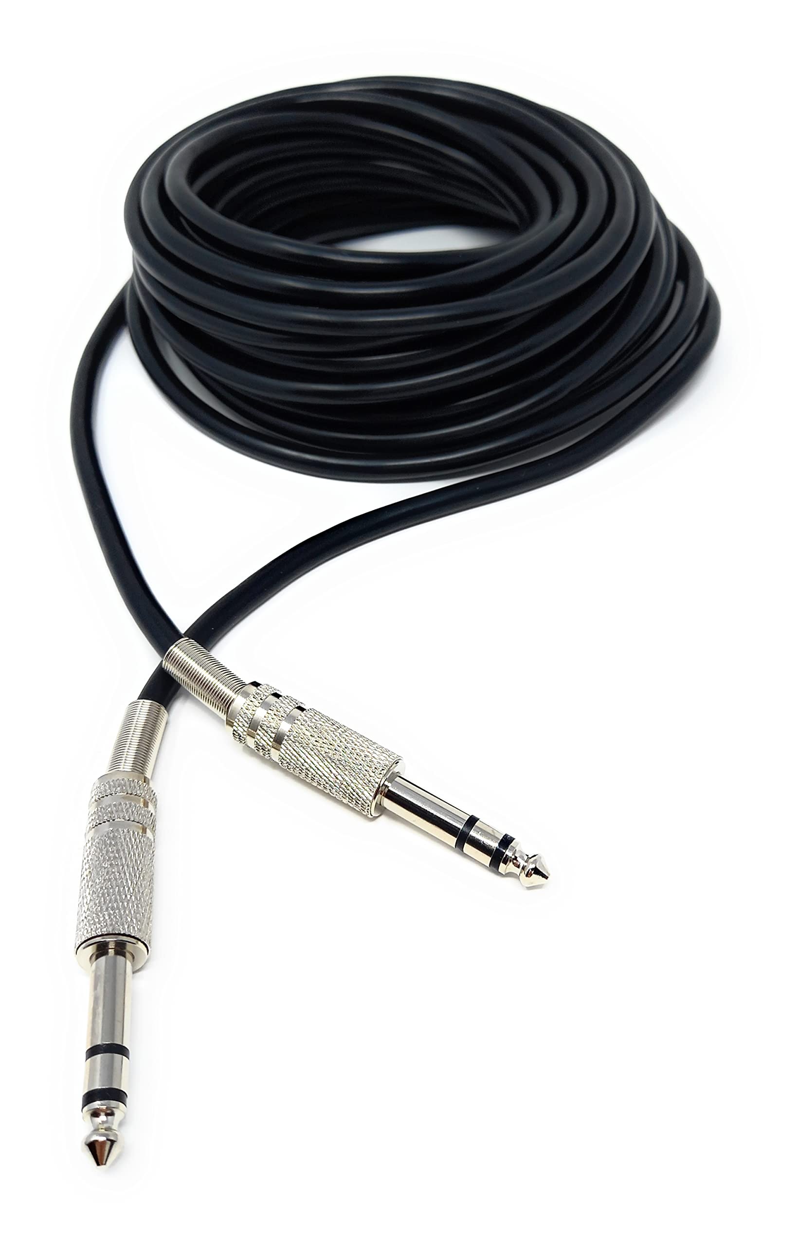 DRUT 6.35mm Male to 6.35mm Male Stereo Audio Cable, 1/4" TRS Connectors For Professional Music Instruments & Home Audio