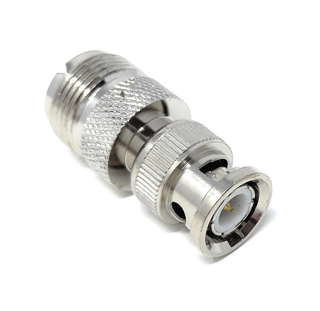 DRUT BNC Male to PL259 SO239 UHF Female Socket Cable Adapter