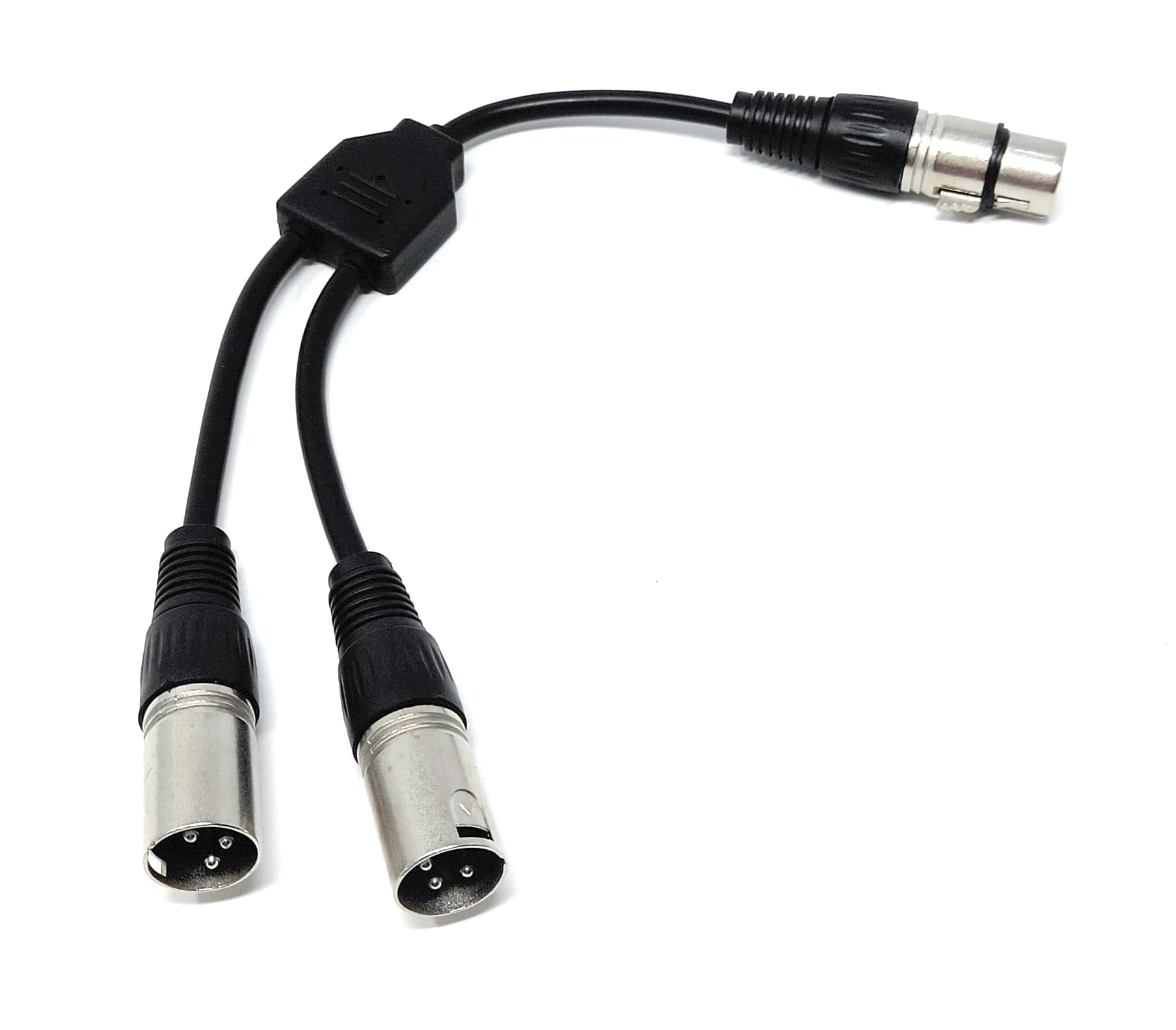 DRUT 25cm 1 x XLR Socket to 2 x XLR Plug XLR Splitter, 1 x Male to 2 x Female Adapter Cable Lead
