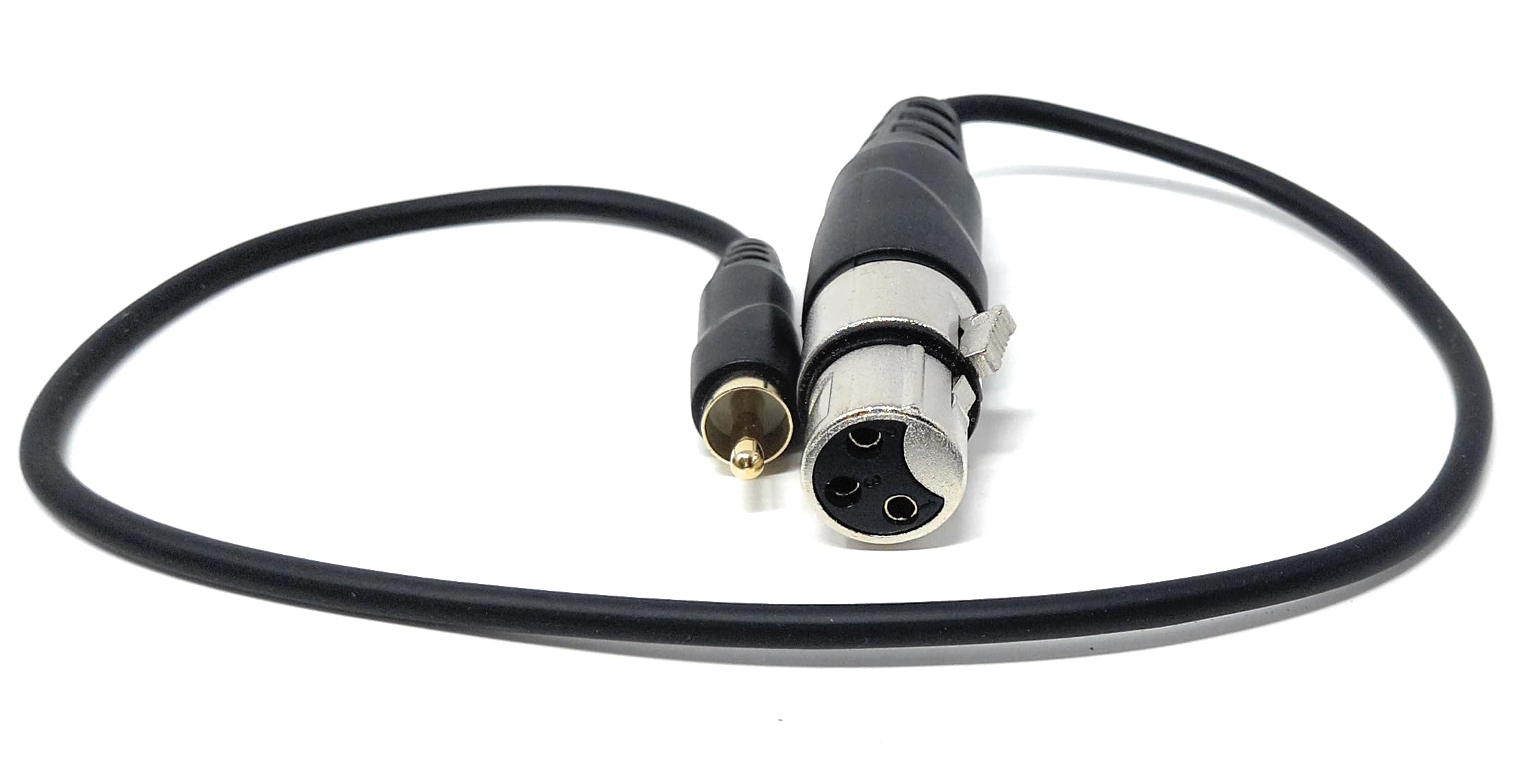 DRUT 3-Pin XLR Female to RCA Phono Audio Cable – Gold-Plated Connector, Soft, flexible PVC Coat, for Microphone, CD Player, Speaker, Mixer & Amplifier