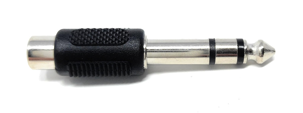 DRUT 6.35mm 1/4 Stereo Jack to RCA Phono Socket Adapter