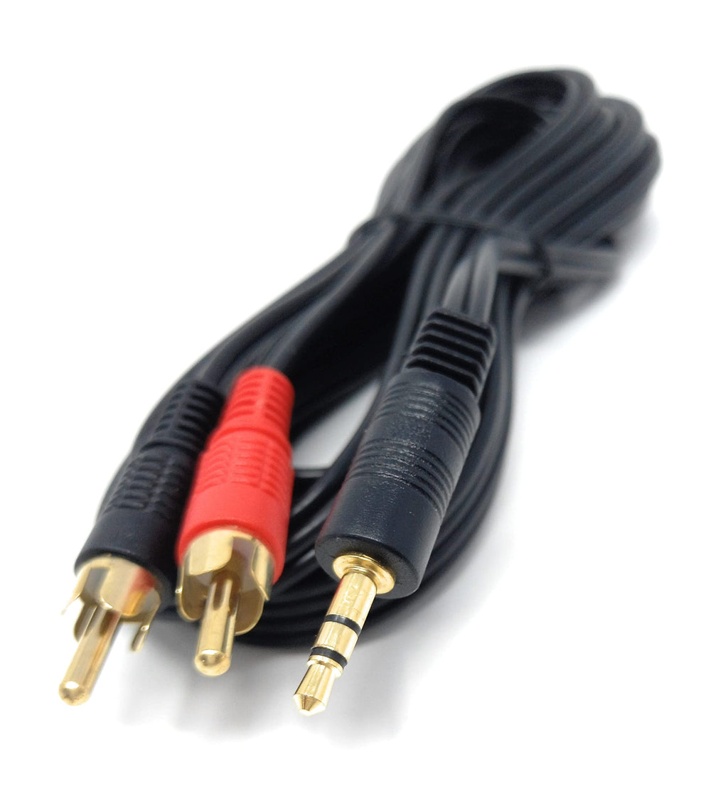 DRUT 3.5mm to Twin RCA Stereo Aux Phono Audio Cable Mini Jack Lead Cord Y Splitter Headphone Cord RCA Y Splitter Adapter