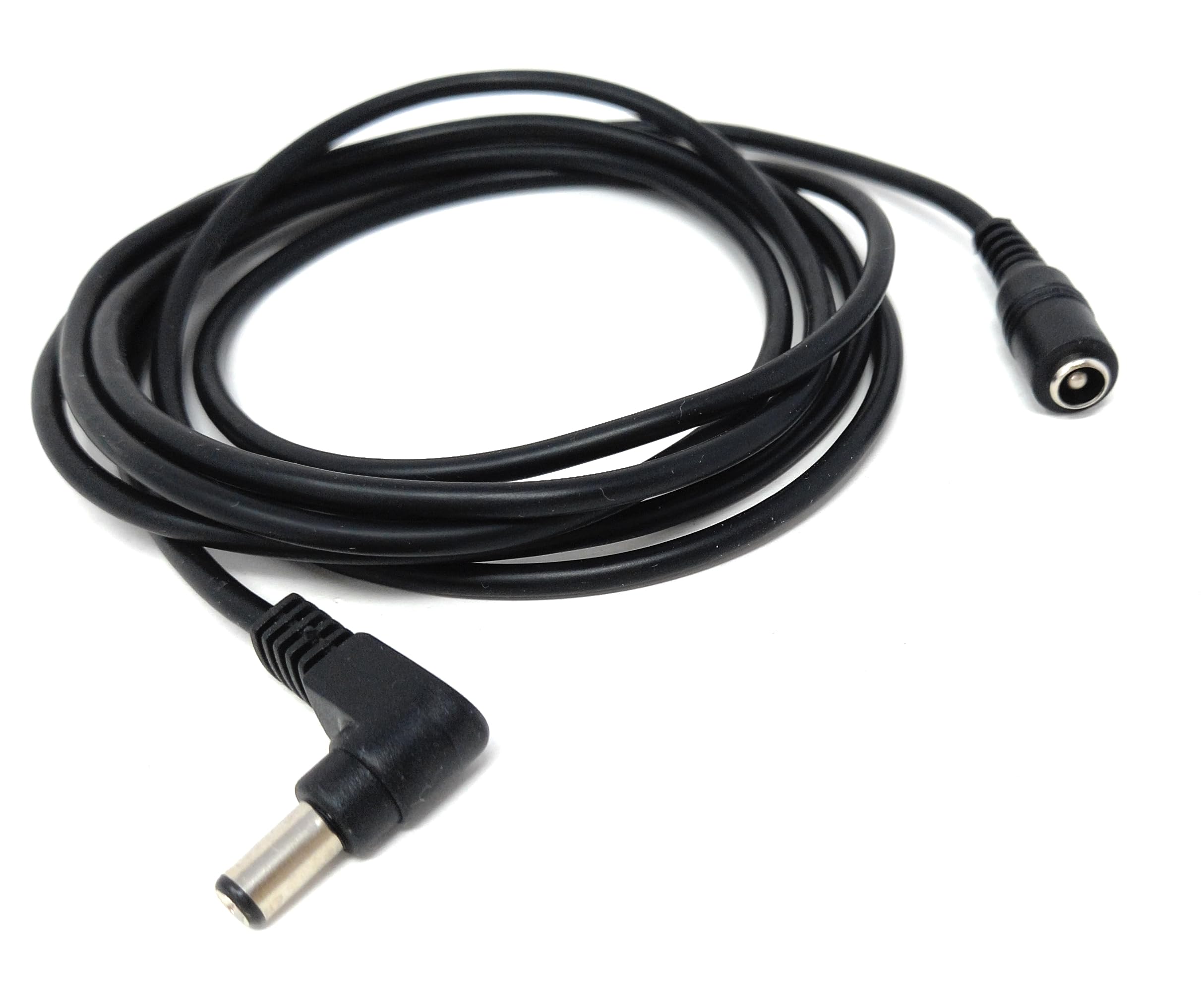Right Angled 5.5mm x 2.5mm DC Power Extension Cable – Male to Female Adapter for CCTV, LED Signs, Solar-Powered Devices, and More