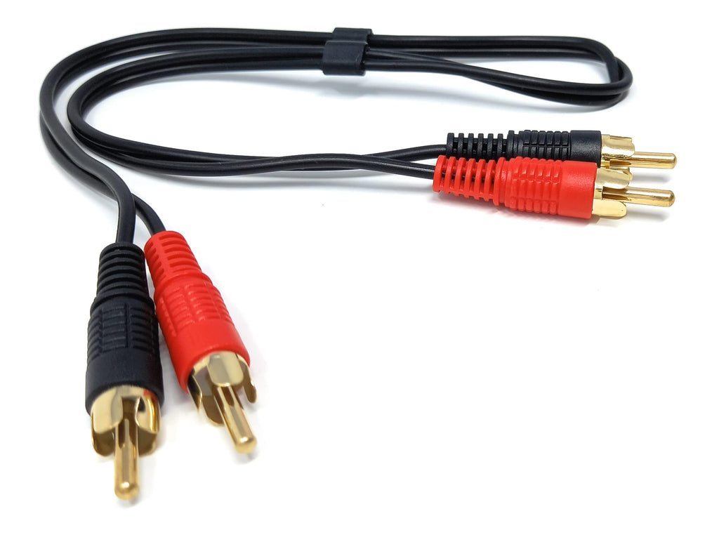 DRUT RCA to RCA Phono Twin Jack to Jack Stereo Audio Cable Lead Cord Compatible With CD/DVD/Amplifier/Hifi/DJ Mixer/Turntable