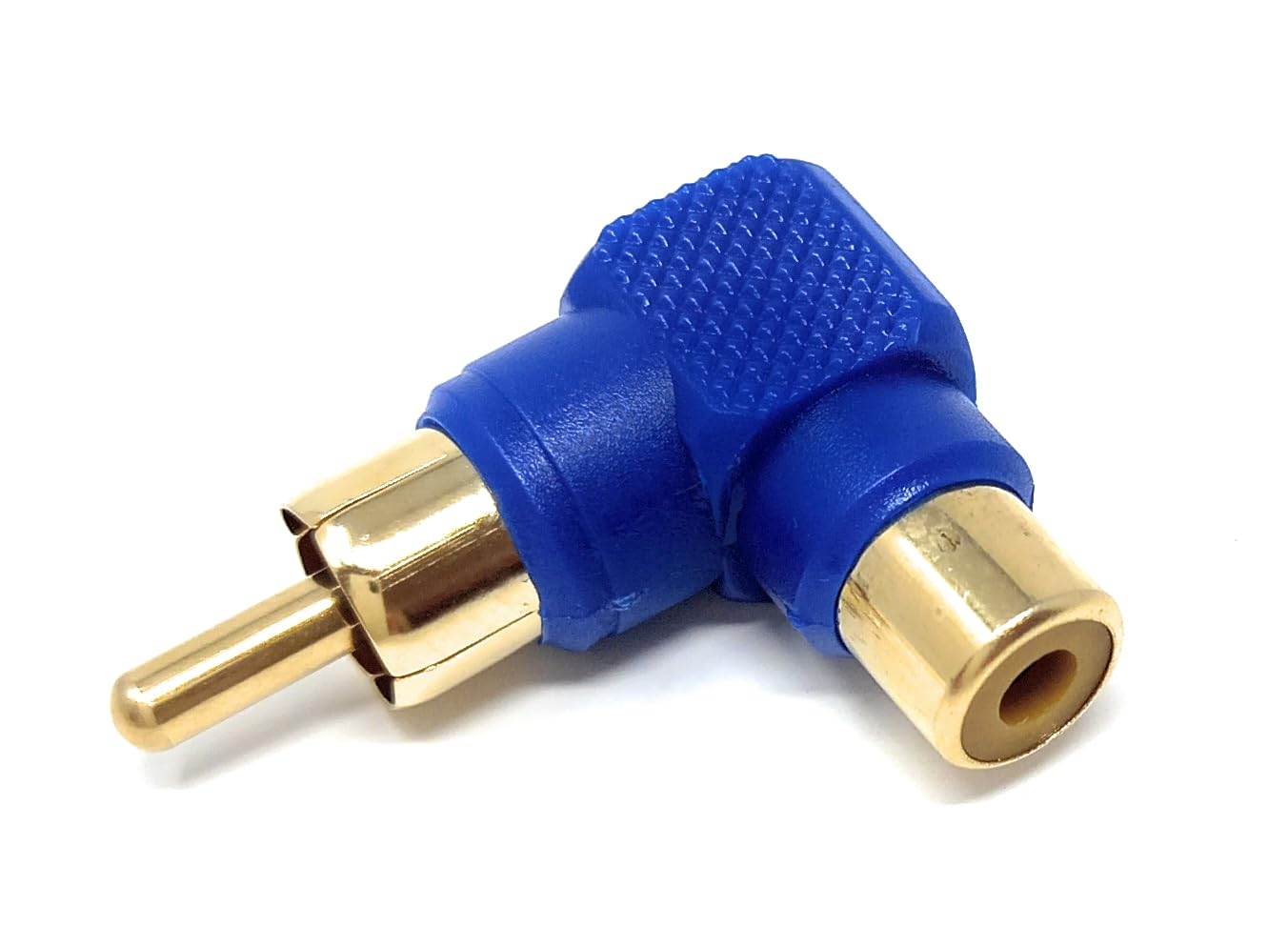 DRUT RCA Phono Right Angled Adapter Audio Plug to Socket Male to Female Gold Plated
