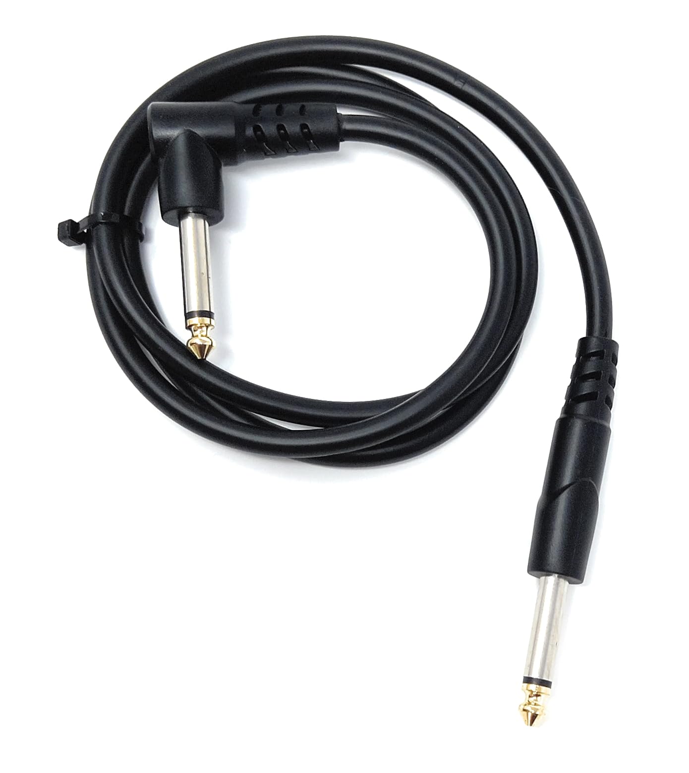 DRUT 6.35mm 1/4 Mono Male to Right Angle Male Jack Audio Cable Lead for Guitar, AMP, Synths, Amplifier, Speaker, Electric Piano, Midi Keyboard, DJ
