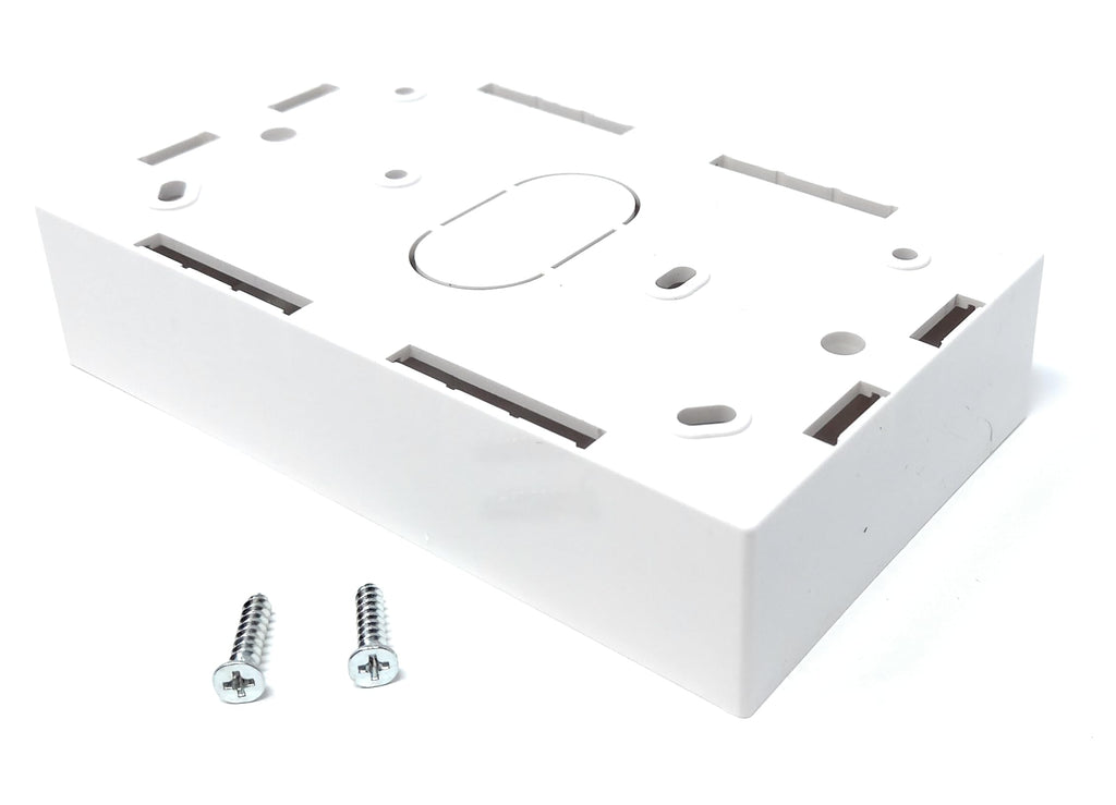 Surface Mounting Back Box for Wallplate Ethernet Faceplate, Multi Cable in/out Points
