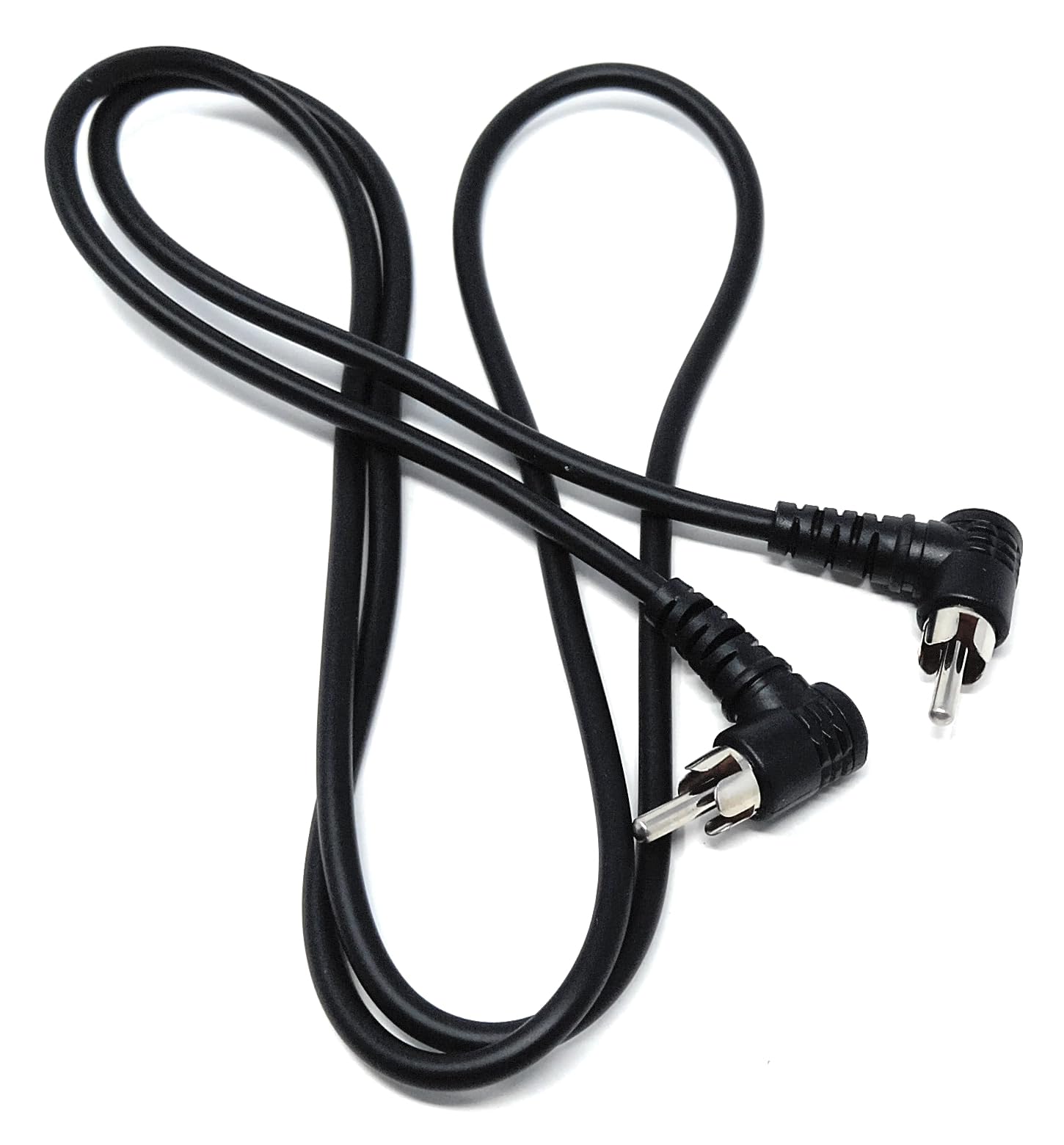 DRUT 1m Single RCA to RCA Phono Audio Video Cable, 90 Degree Right Angle Lead 3.3ft