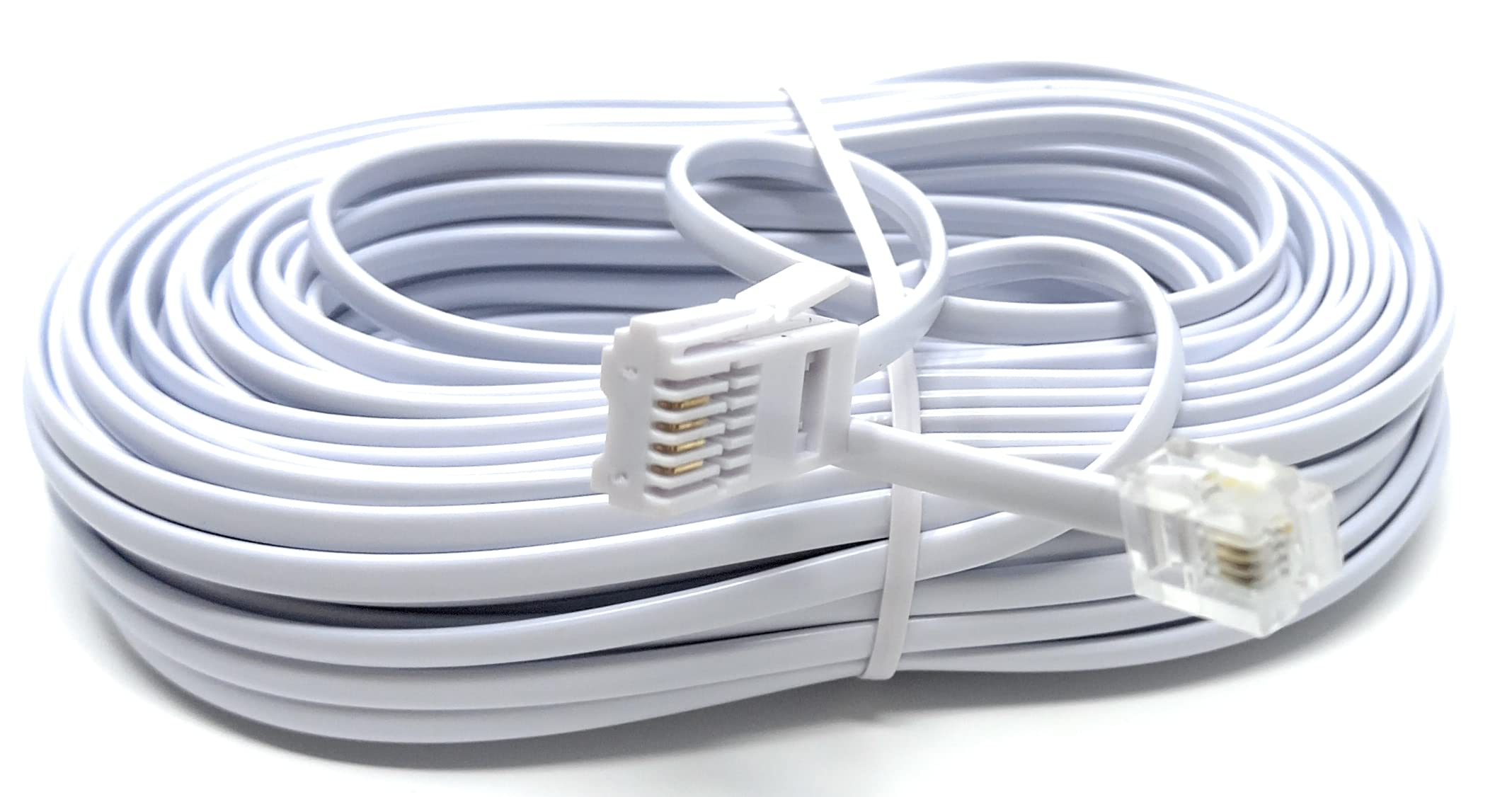 DRUT RJ11 to BT, 4 Pin Male to Male Rollover Cable Modem Router Lead Cord VDSL/ADSL (not for telephone)