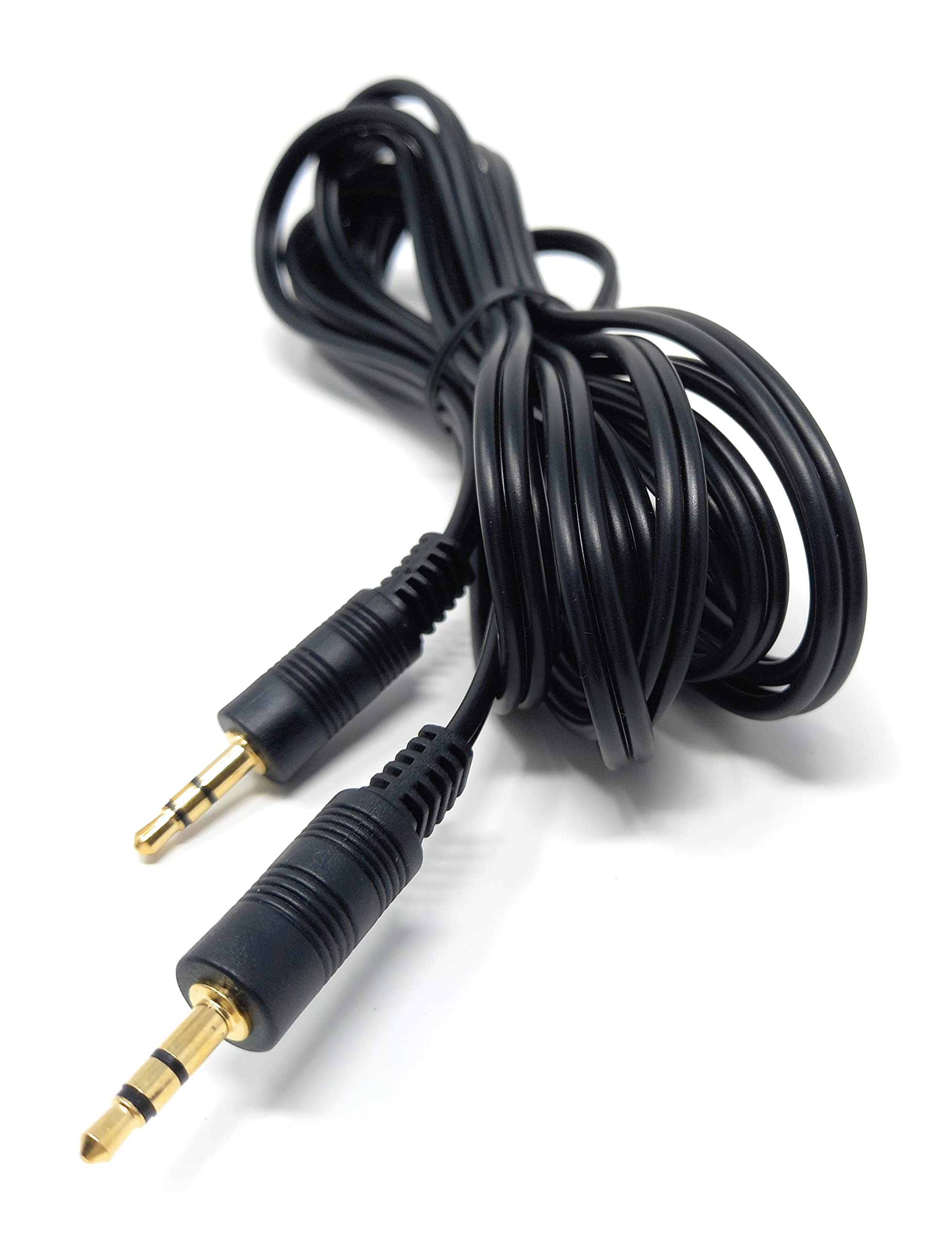 DRUT 3.5mm to 3.5mm Stereo Audio AUX Cable Gold Connectors, Small 3 pin Jack to Jack Speaker Lead