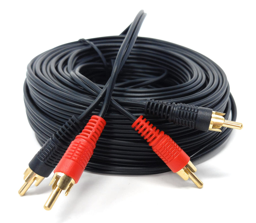 DRUT RCA to RCA Phono Twin Jack to Jack Stereo Audio Cable Lead Cord Compatible With CD/DVD/Amplifier/Hifi/DJ Mixer/Turntable