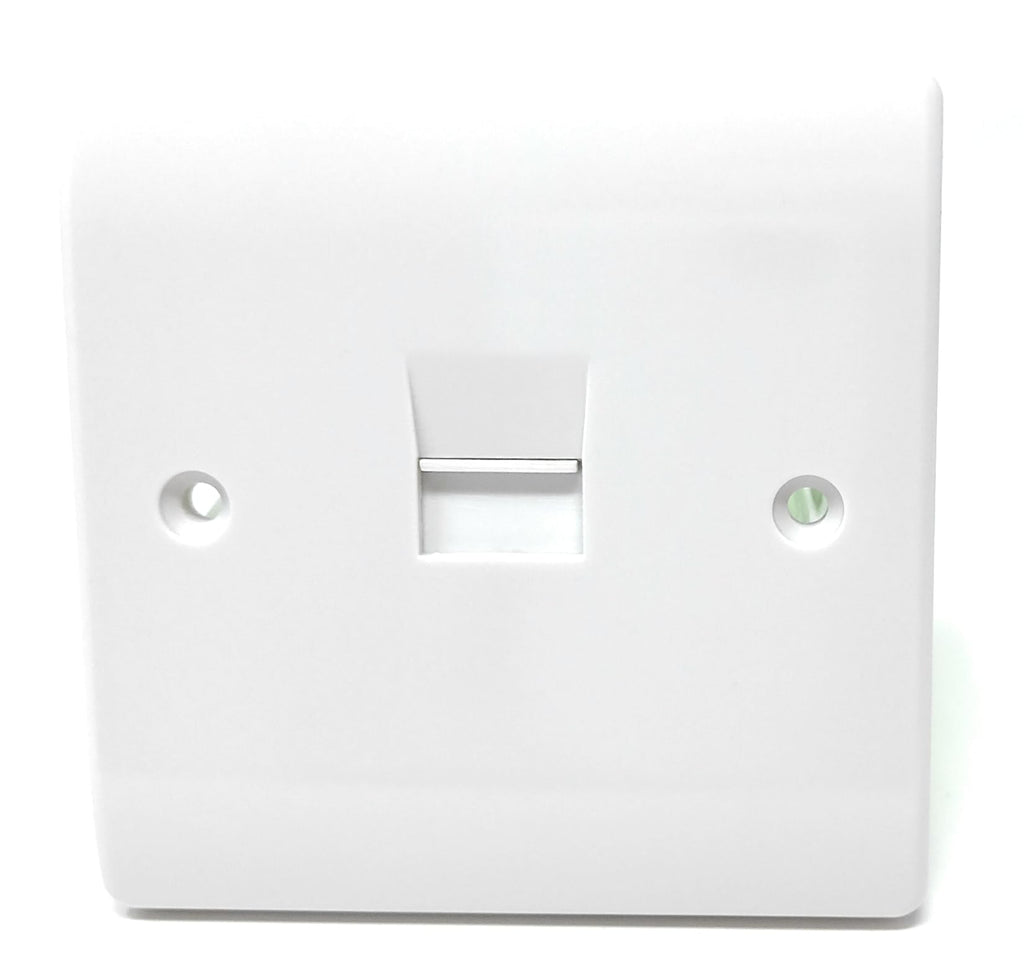 DRUT Single 1 Gang BT Socket Secondary Telephone Outlet Faceplate