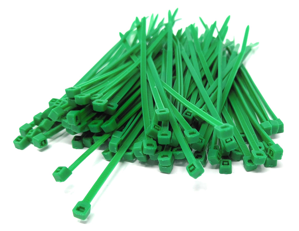 Nylon Cable Ties, 100mm x 2.5mm, Pack of 100, Plastic Zip Tie Wraps, Self-Locking