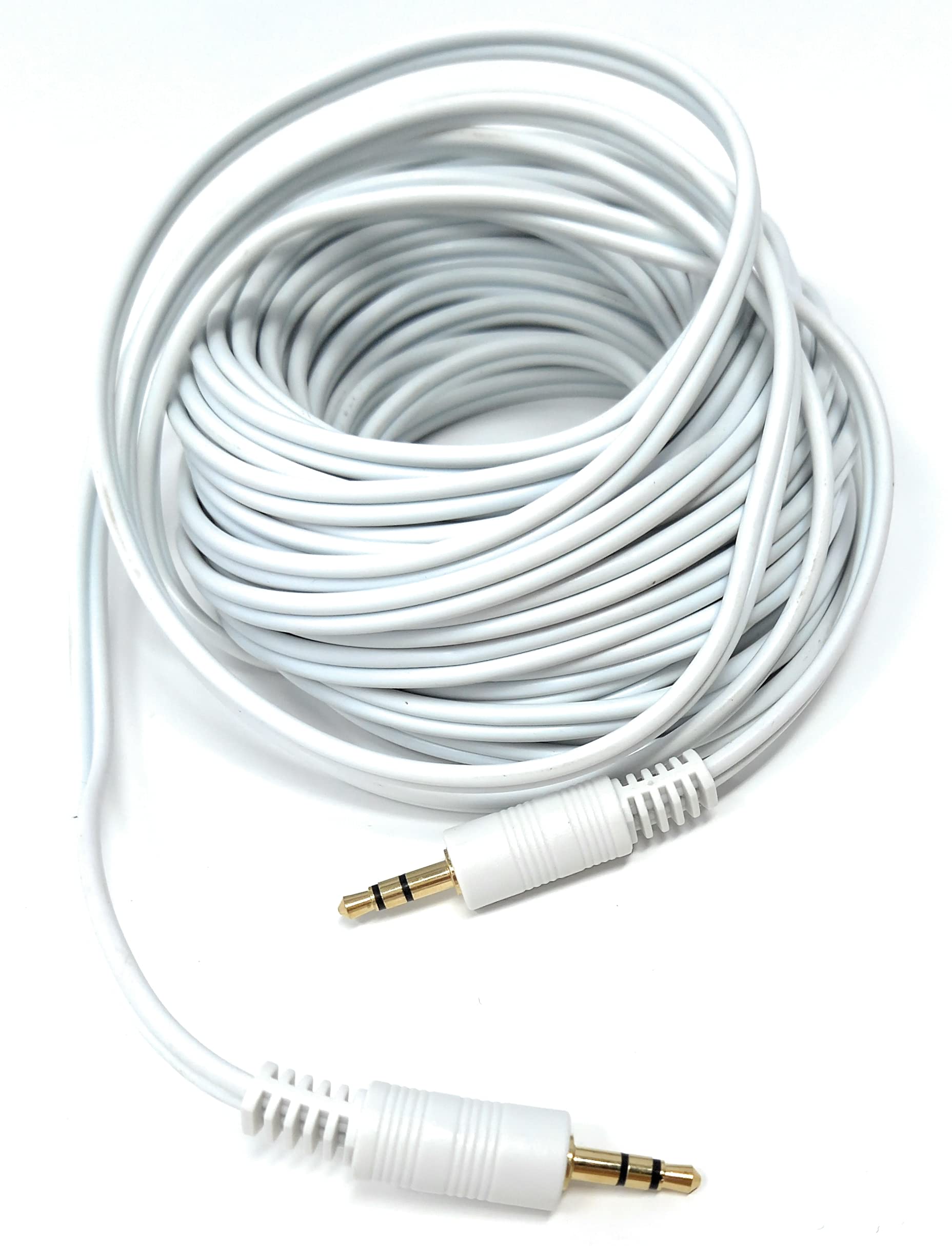 DRUT 3.5mm to 3.5mm Stereo Audio AUX Cable Gold Connectors, Small 3 pin Jack to Jack Speaker Lead