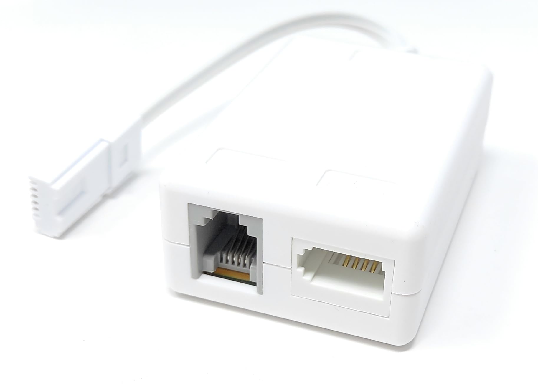 DRUT BT Microfilter Internet Broadband Splitter ADSL/ADSL2+ Adapter With 1 x BT and 1 x RJ11 Output Short Cable Lead