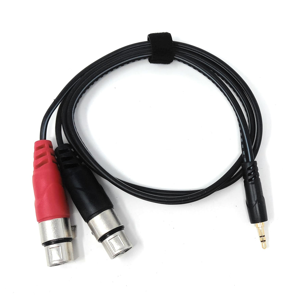 DRUT 3.5mm Stereo Jack to 2 x XLR Female Cable – Audio Splitter Lead for Microphones, Mixers, Speakers, DJ, Studio and Recording Equipment