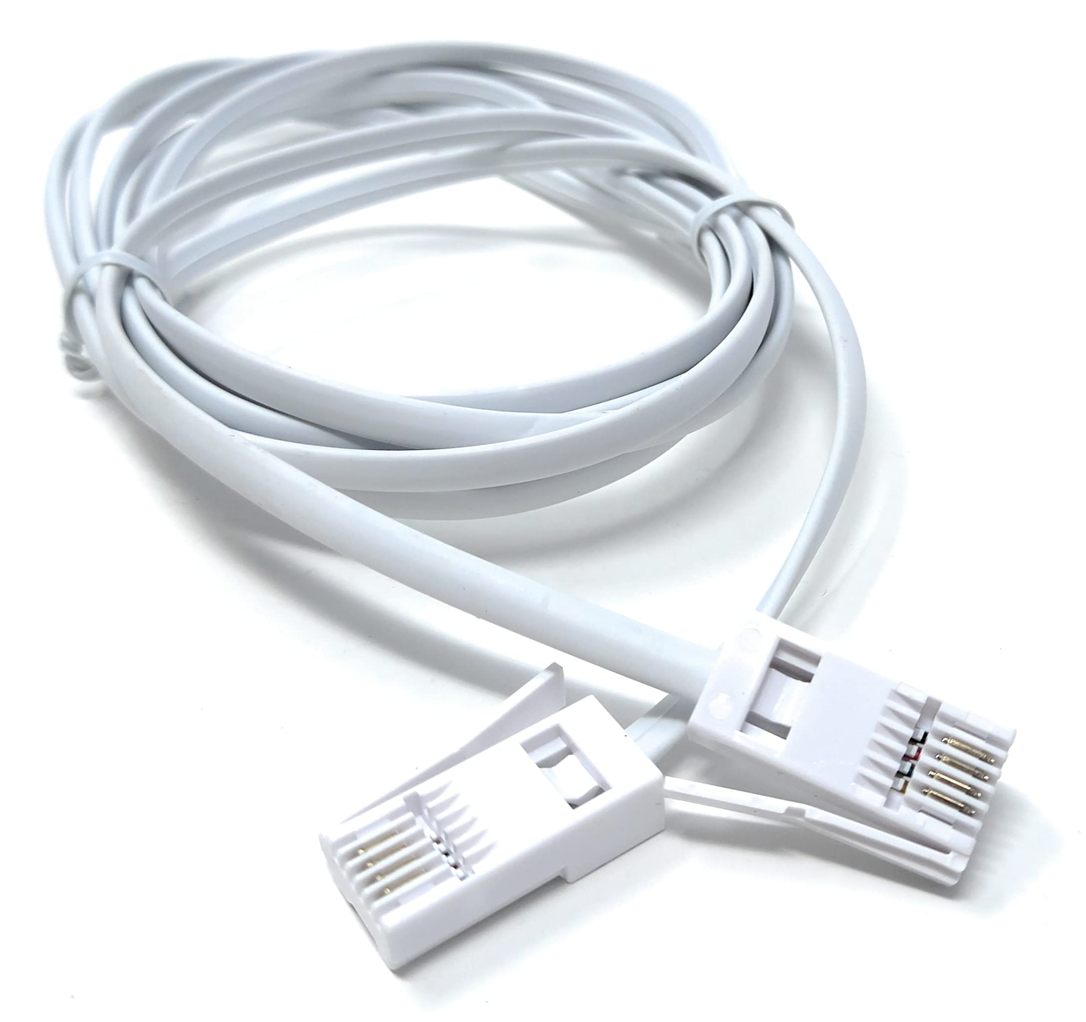 DRUT BT to BT 4 Wire 431A Male to Male Plug Telephone Flat Cable Lead