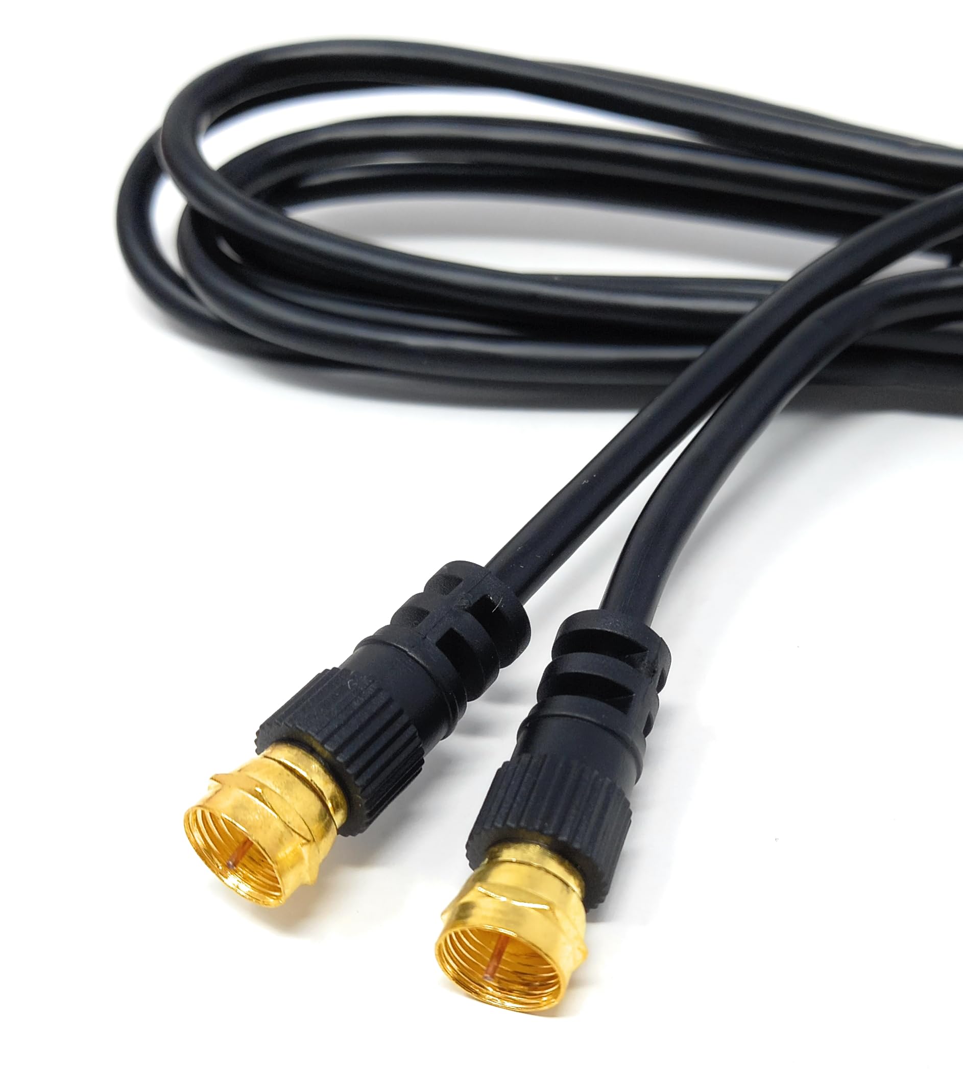 DRUT F-Type Male to Male Coax Coaxial Cable, Extension 75ohm Cord Wire Compatible with Satellite Dish, TV Antenna, Freeview TV, DVD, VCR, SKY HD, Virgin, BT