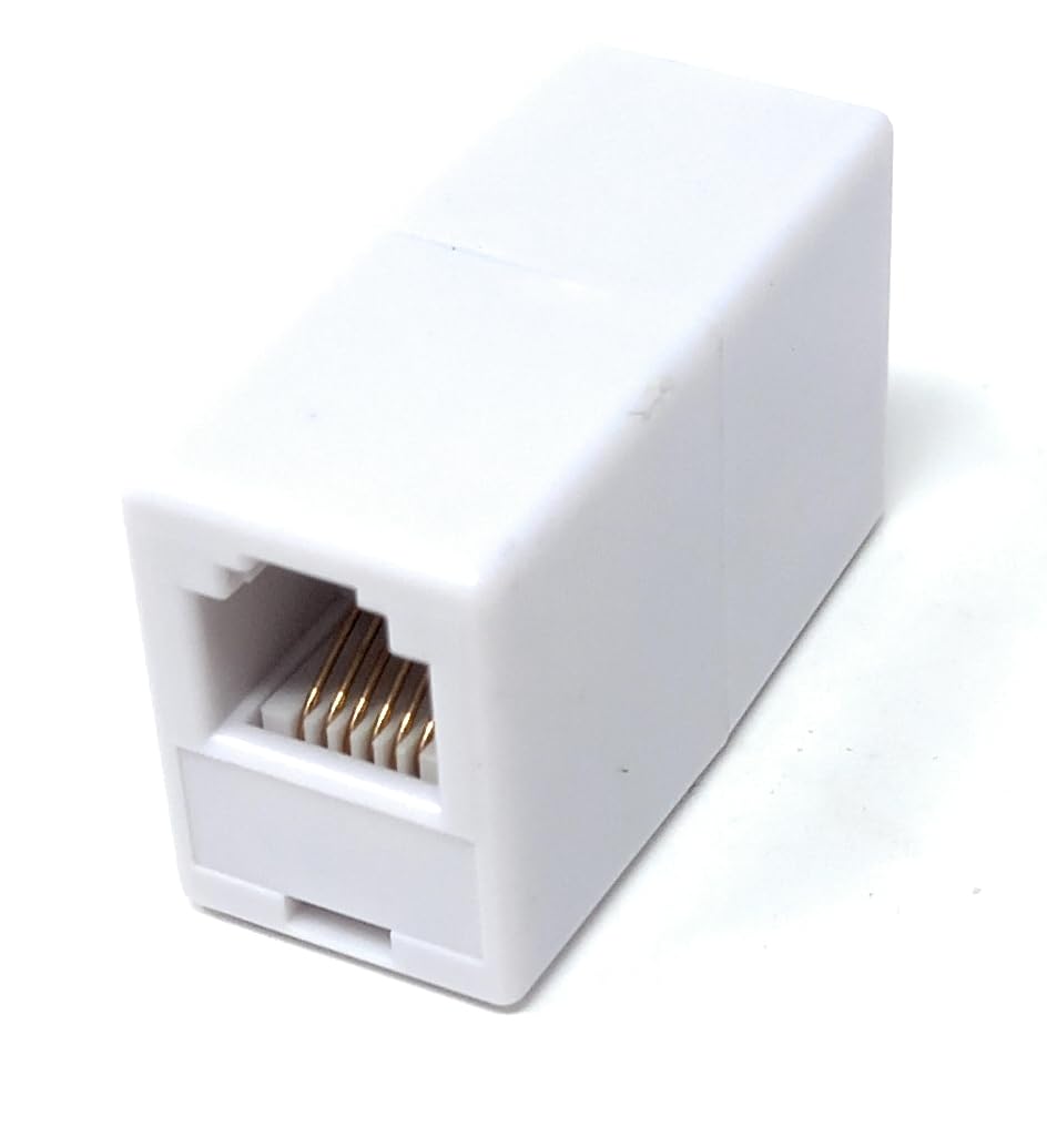 DRUT RJ12 (RJ11) 6P6C 6 Pin Female Coupler Adapter Cable Joining, Gender Changer, Extender