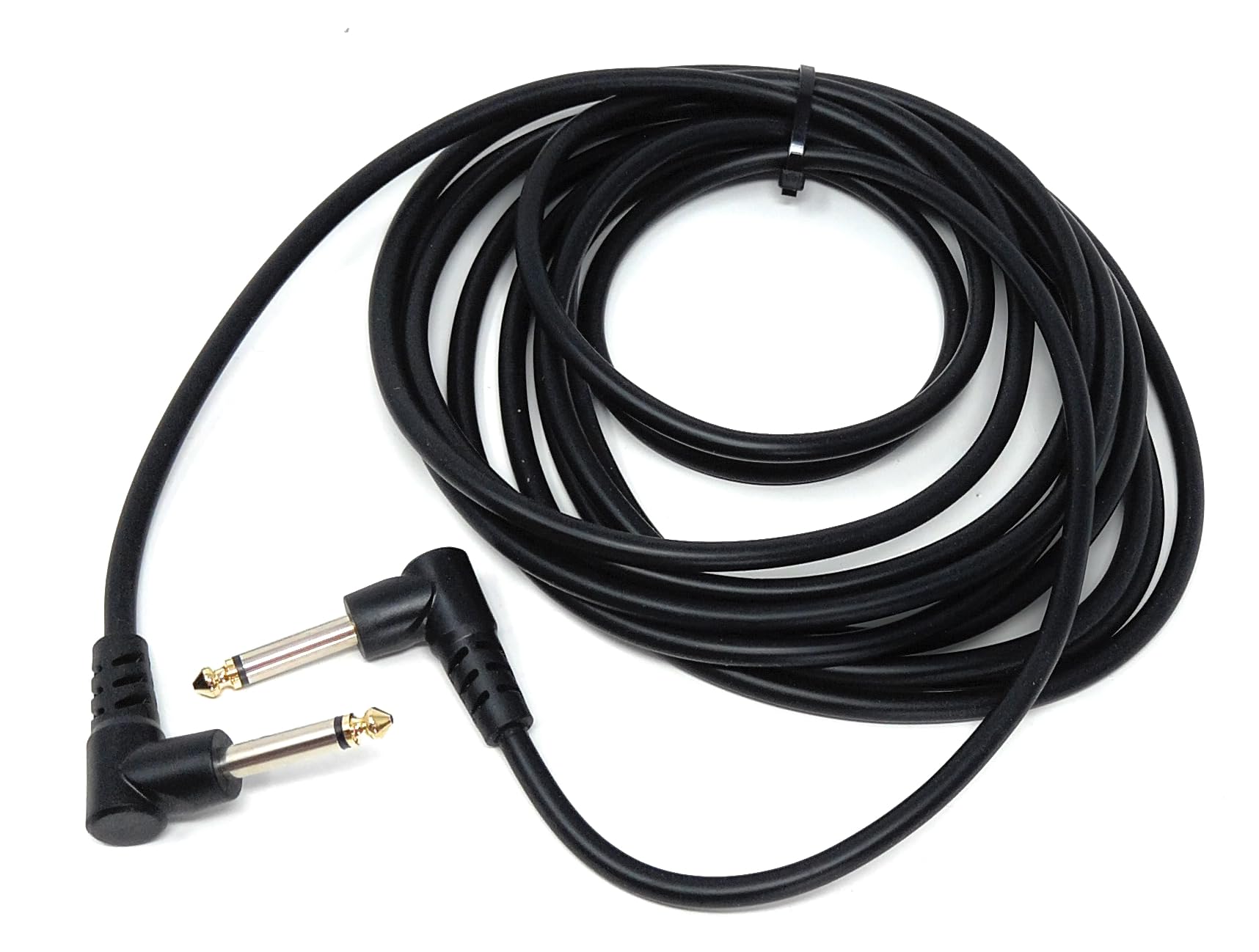6.35mm Right Angle TS Instrument Cable - 90 Degree 1/4 Inch Mono Guitar Patch Cable for Amps, Mixers, and Pedals
