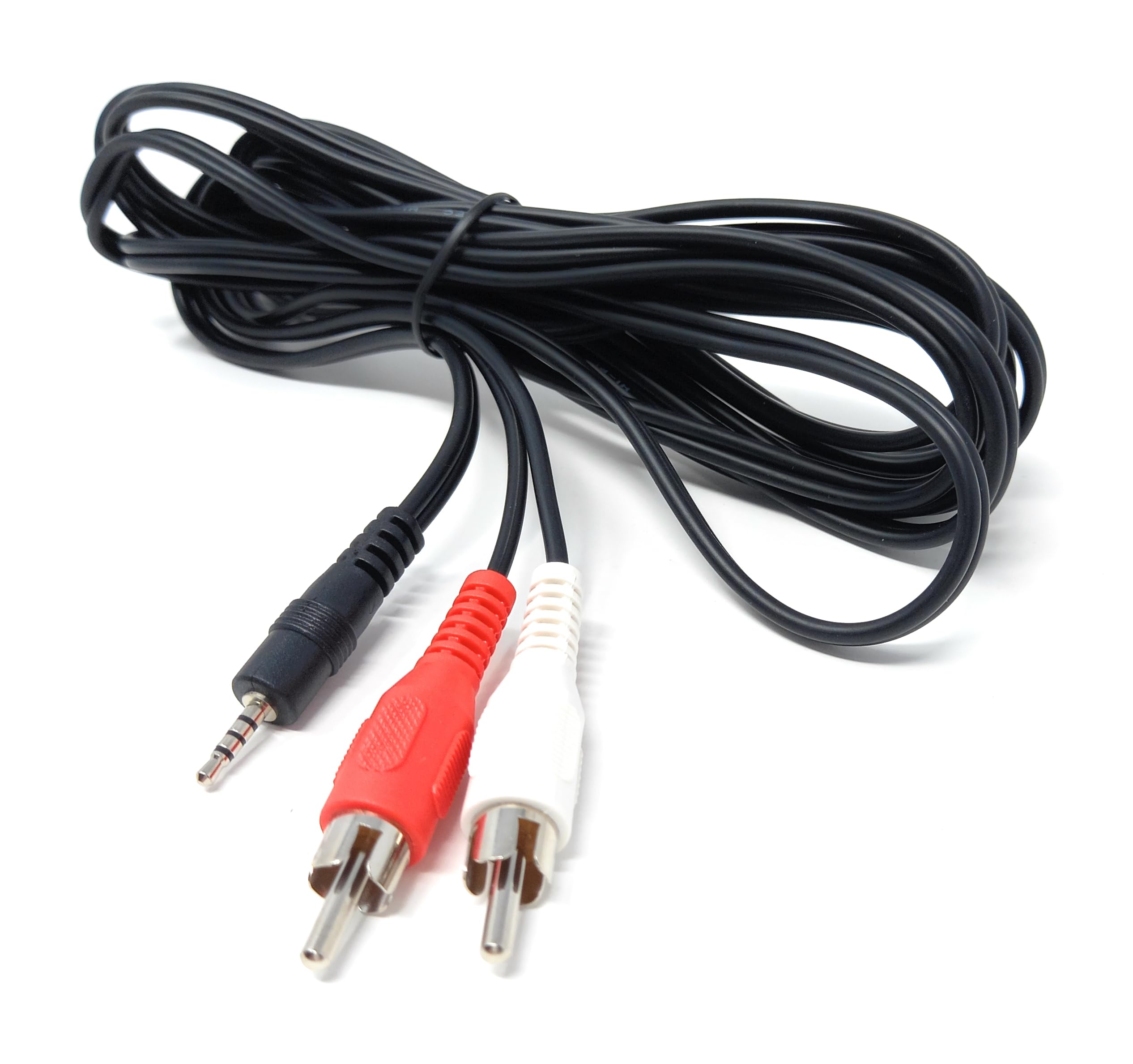 DRUT 2.5mm 4 pole Jack to 2 x RCA Phono Plug Cable Lead