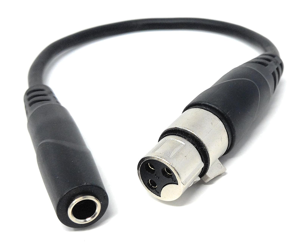 6.35mm (1/4") Stereo Jack Socket to 3-Pin XLR Female Adapter Cable – Audio Converter for Mixers, Controllers, DJ & Pro Sound Equipment