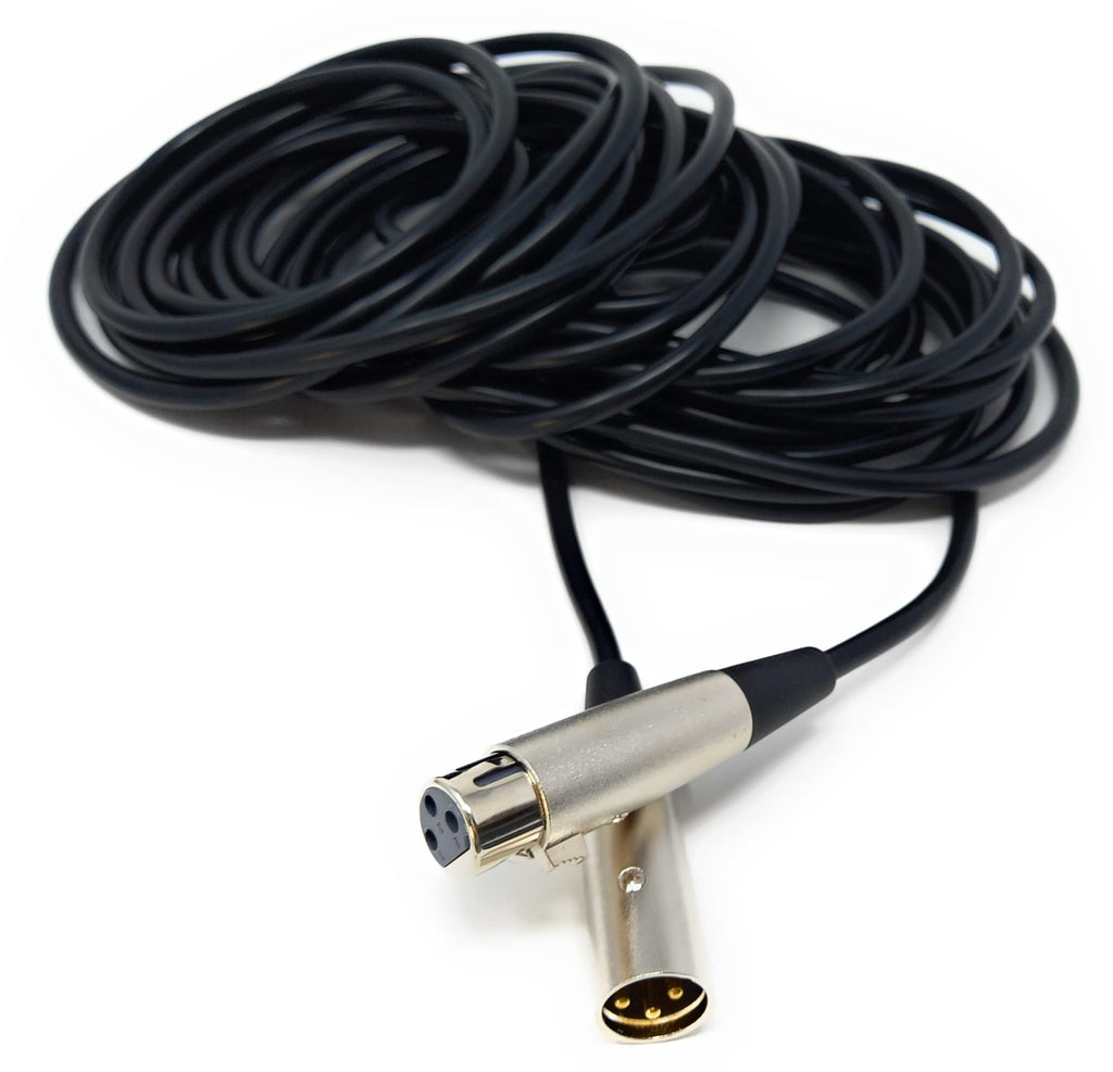 DRUT 3 pin XLR Male Plug To XLR Female Socket, Audio Microphone, Mixer, Speaker Lead Cable