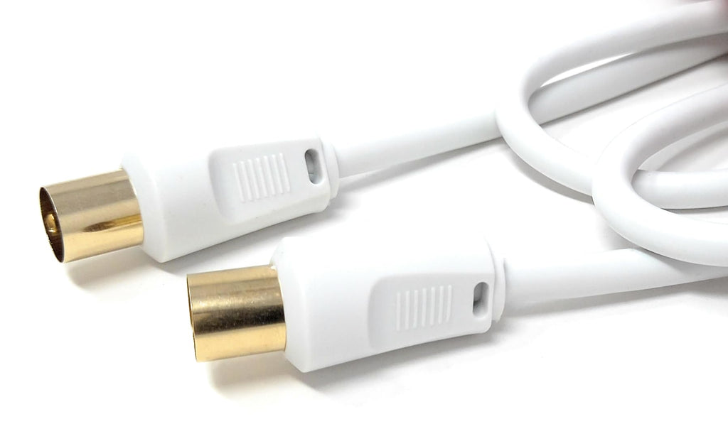 DRUT TV Male to Male Plug Coaxial Cable RG6 Aerial Digital Antenna RF Fly Lead Cable