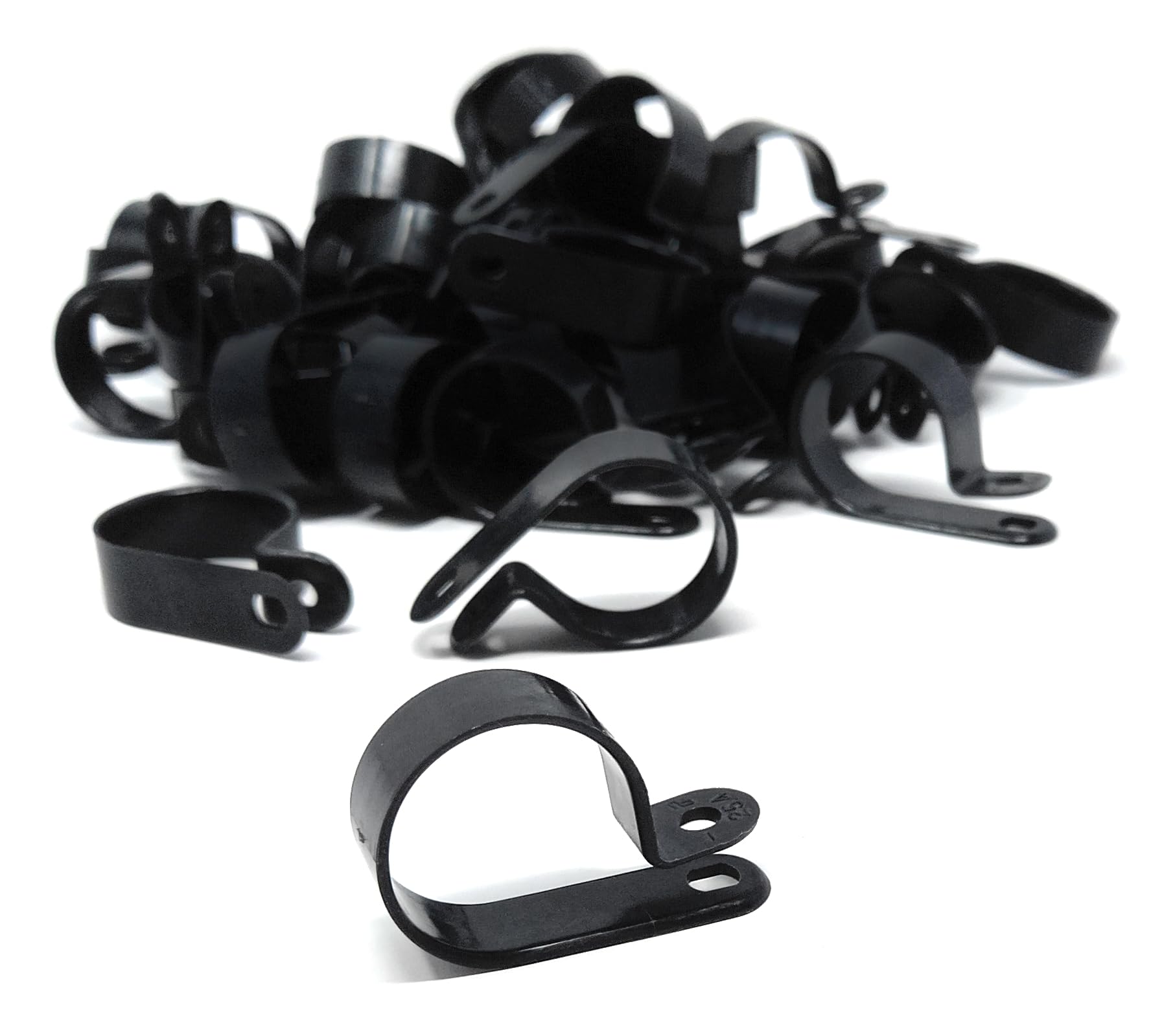 100pcs. P-Clips Plastic Nylon for Hose, Pipe, Cable, Wire, Tubing Wall Clamp Mount