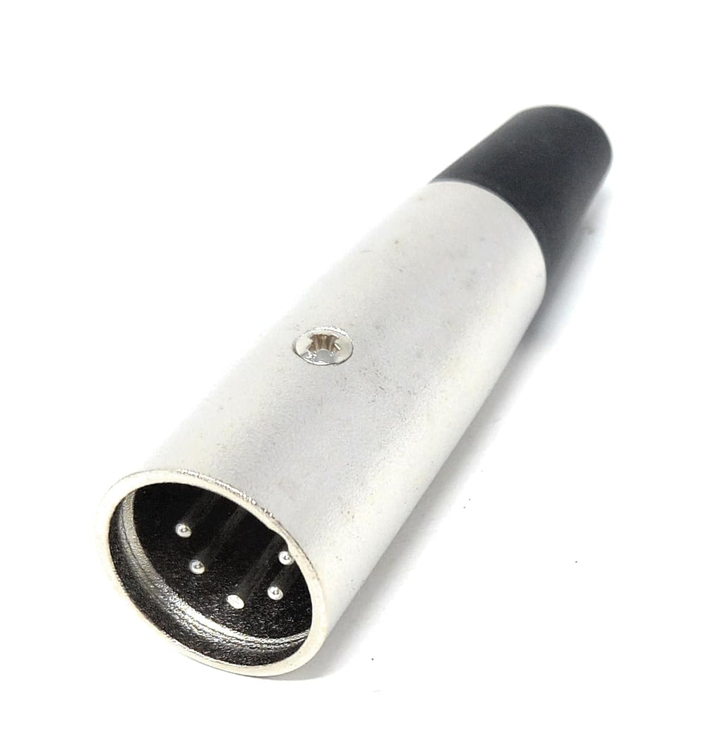 DRUT 5-Pin MIDI DIN Plug – Metal Audio Adapter with Rubber Strain Relief, Solder-Type Connector for DIY MIDI Cable & Audio Projects