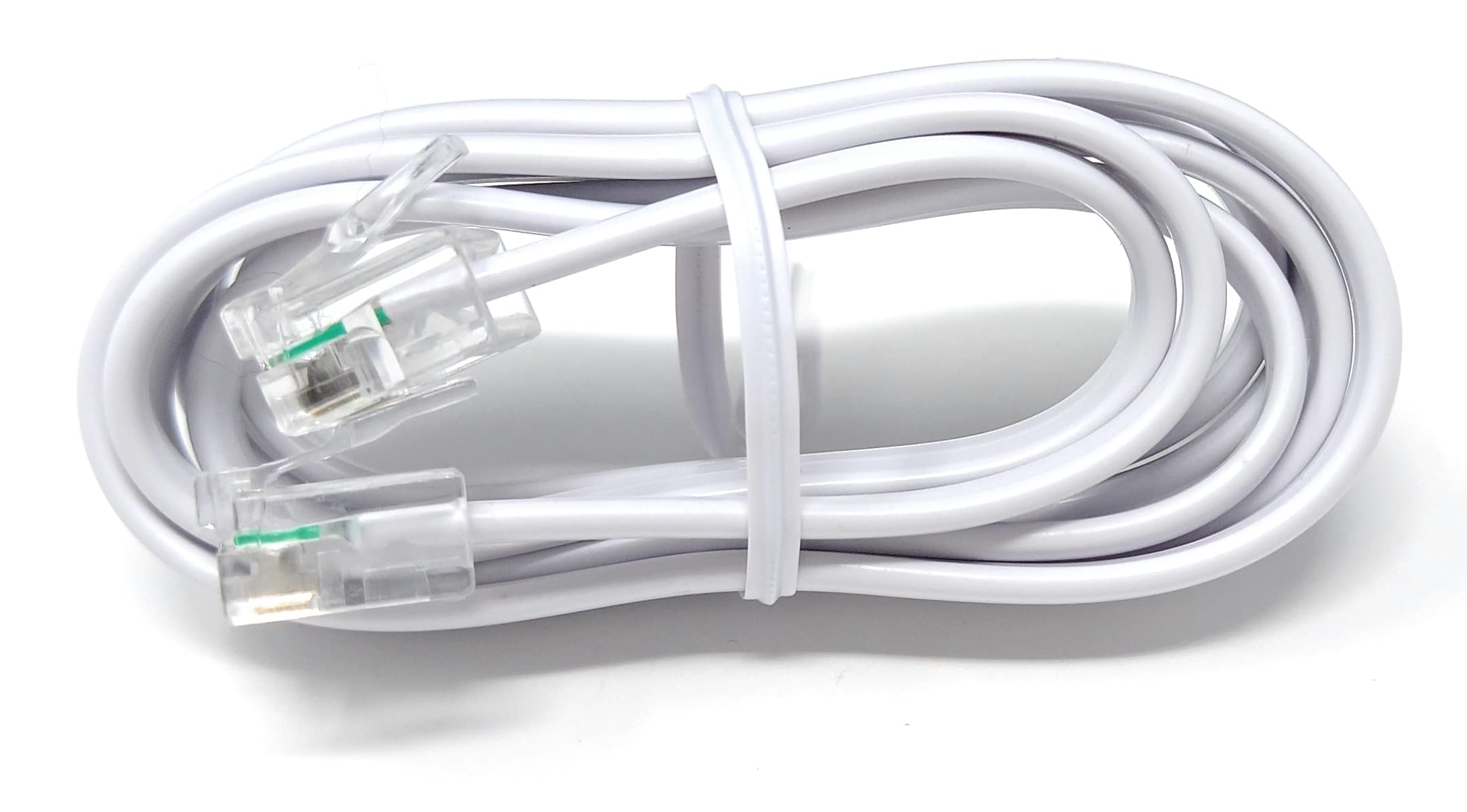 DRUT RJ11 to RJ11 Telephone Landline Cable ADSL (6P4C) Flat Lead High Speed BT Internet Broadband Male to Male Router, Modem, Phone Extension Wire