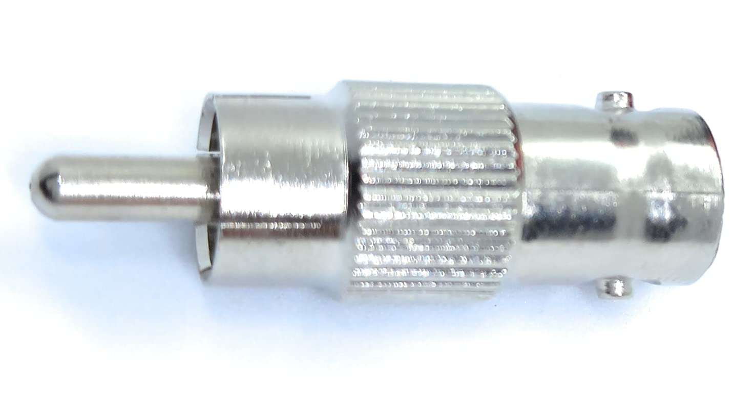 DRUT BNC Female to RCA Phono Male Plug Connector CCTV Camera Cable Video Adapter