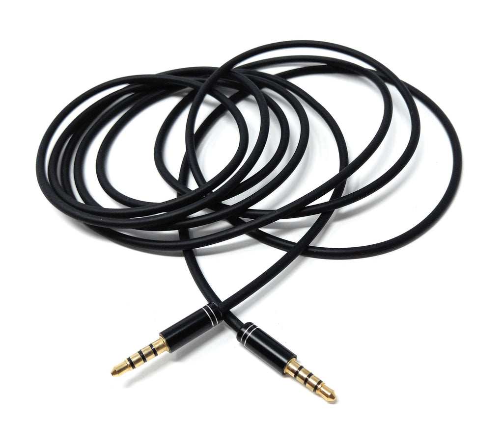 DRUT 3.5mm 4 Pole Audio Cable TRRS Aux Male to Male Lead Jack to Jack Stereo Cord Compatible with Microphone Headphone Headset Earphone Speaker Phone Laptop PC TV Car Mp3 Game Console