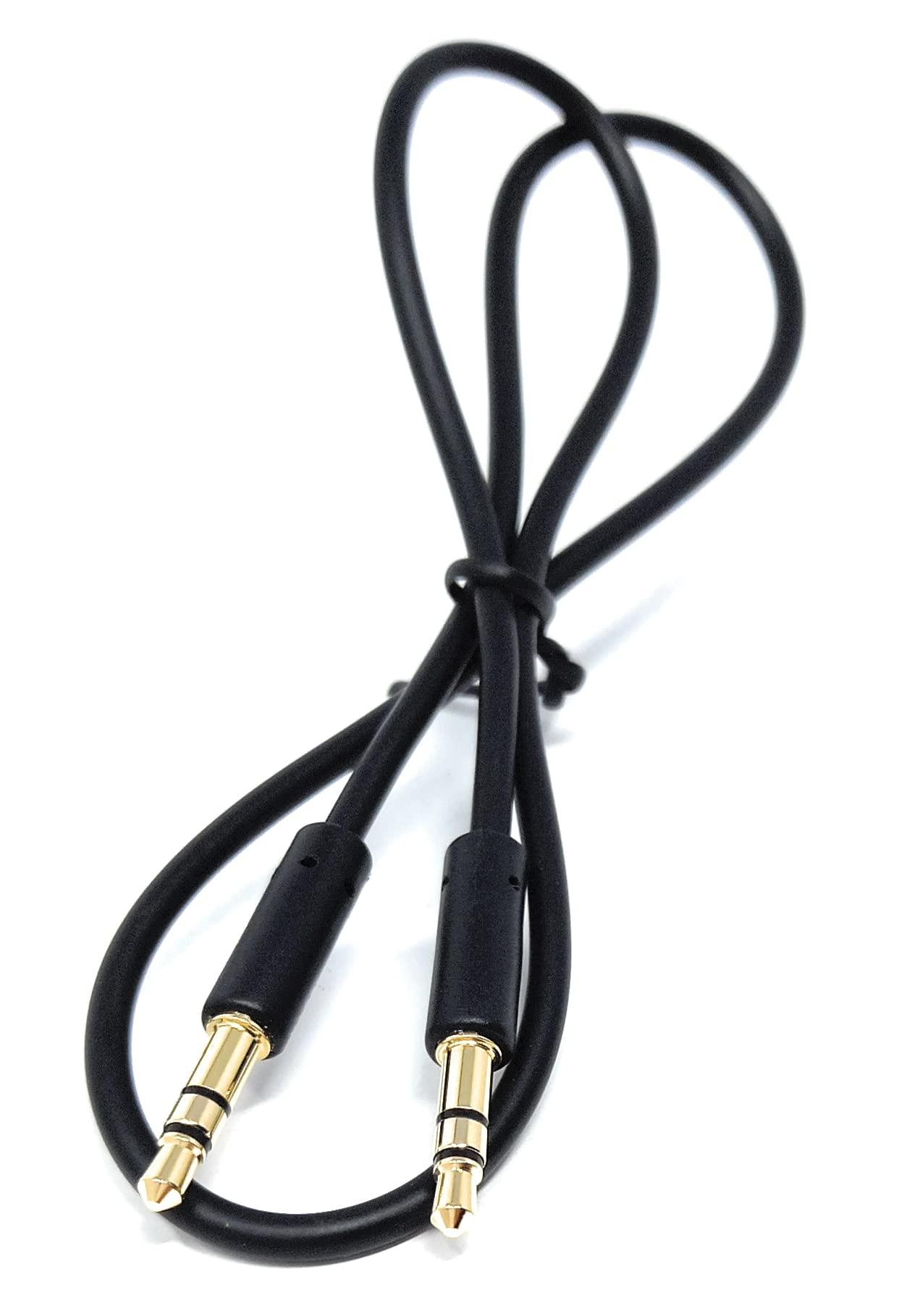 DRUT 3.5mm Stereo Audio Jack Plug to Plug, Male to Male AUX, Slim Flexible Lead Cable
