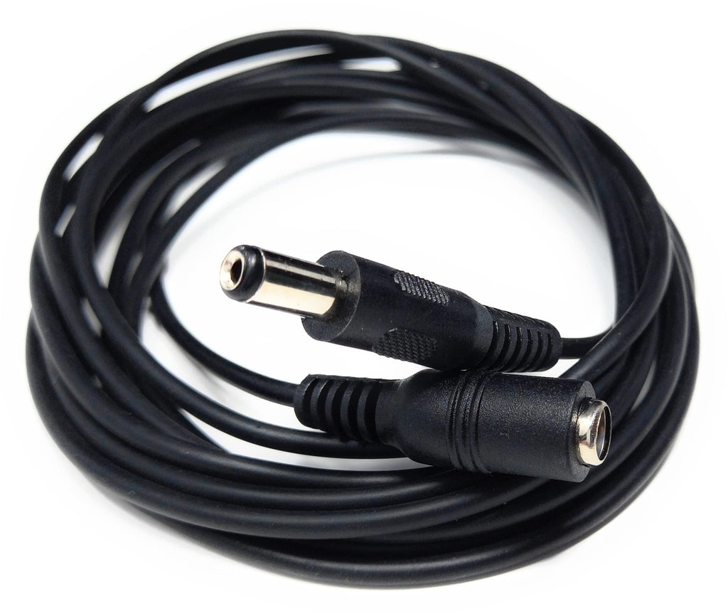 5.5mm x 2.1mm DC Power Plug to Socket, Male to Female CCTV, LED, Modem Router, Music Instruments Extension Lead Cable